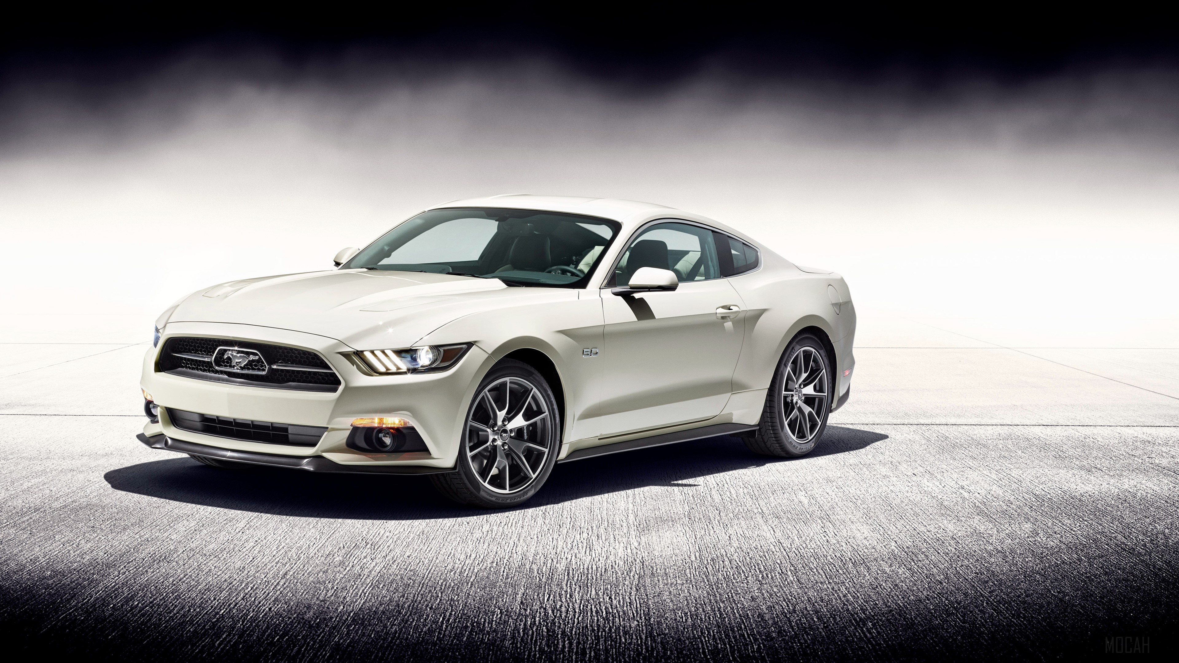 White Ford Mustang GT 50 Years Edition 4K HD Wallpaper