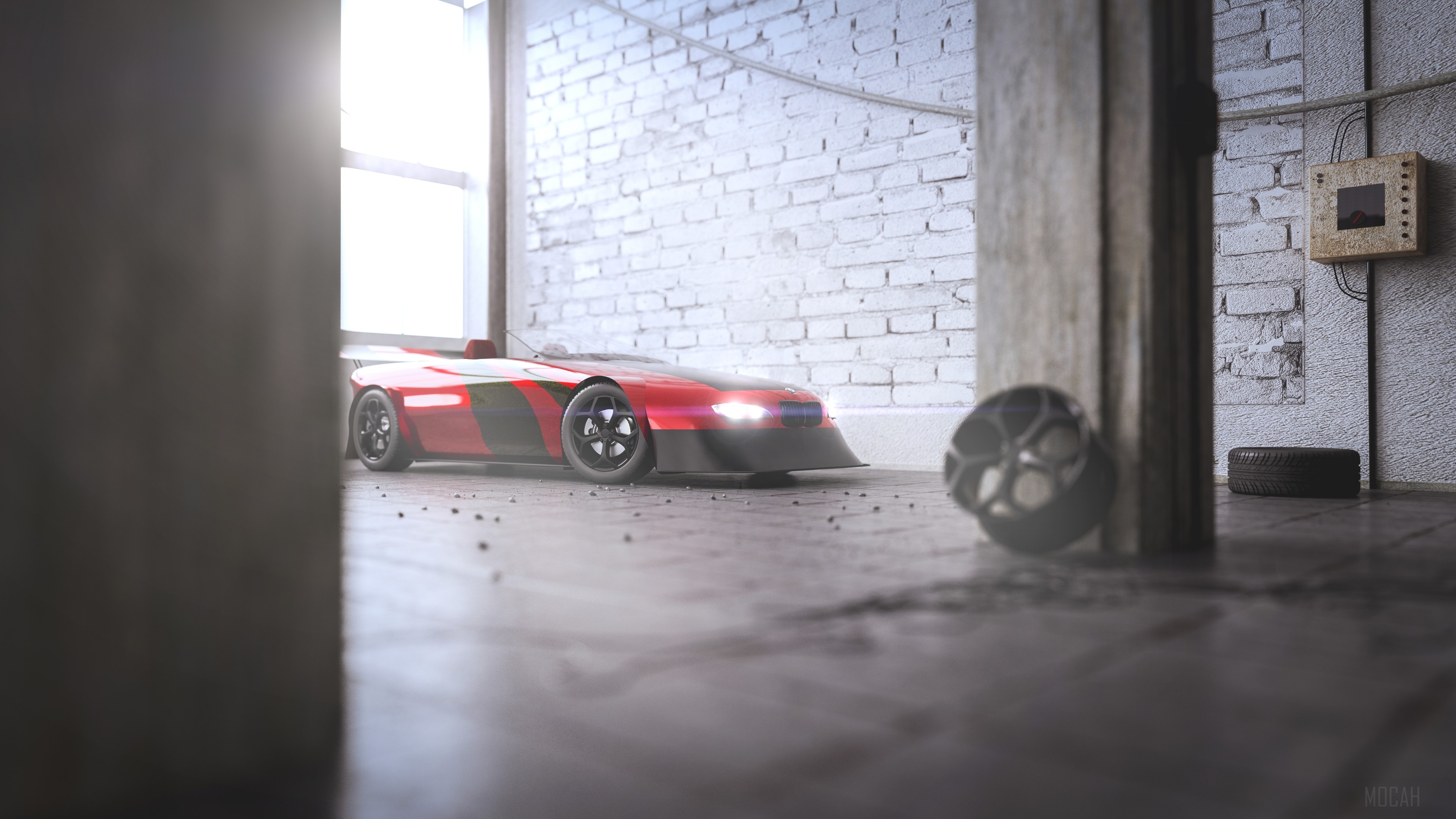 Red BMW Convertible Concept Car 4K HD Wallpaper