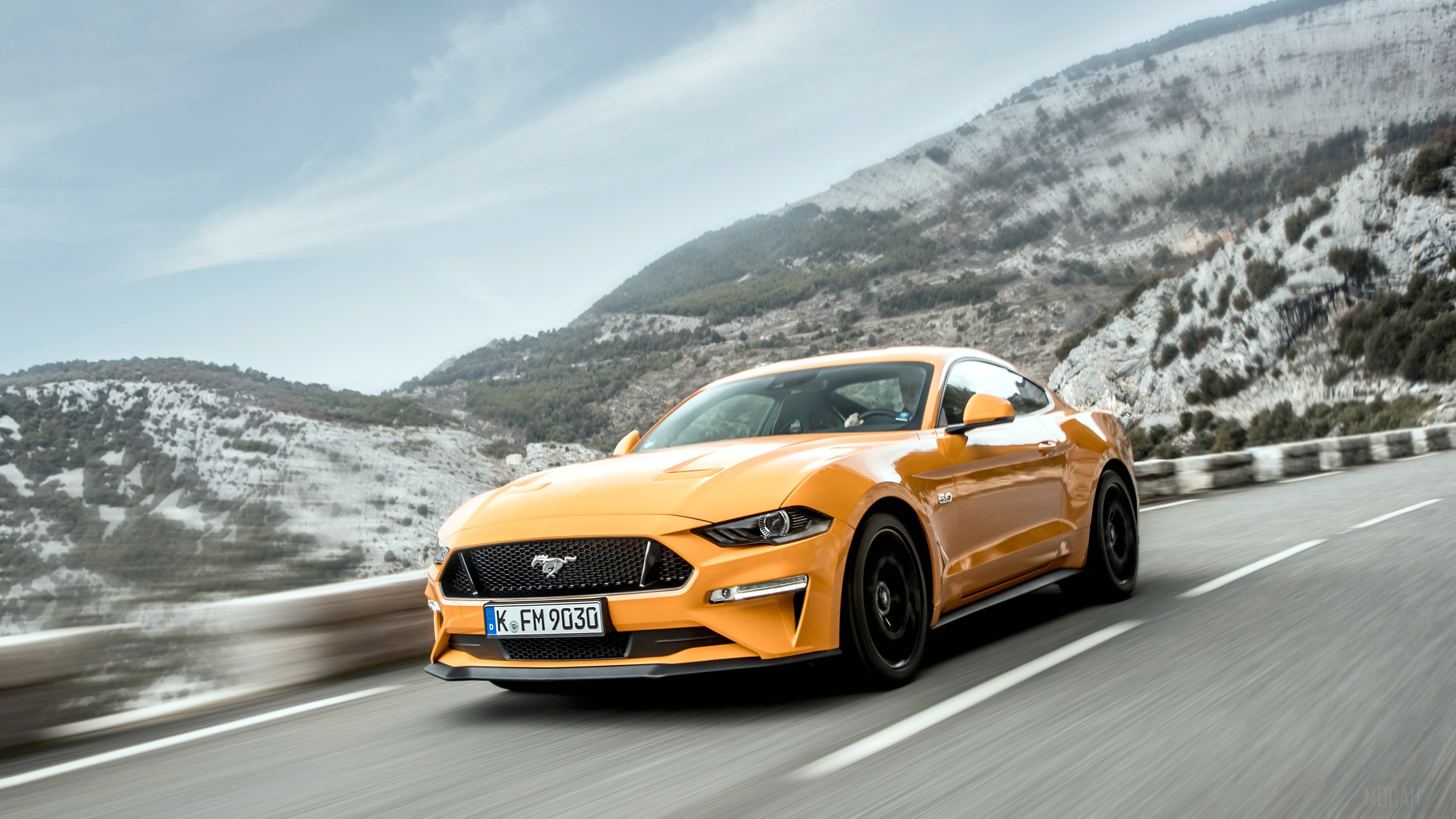 Orange Ford Mustang GT Fastback 4K HD Wallpaper