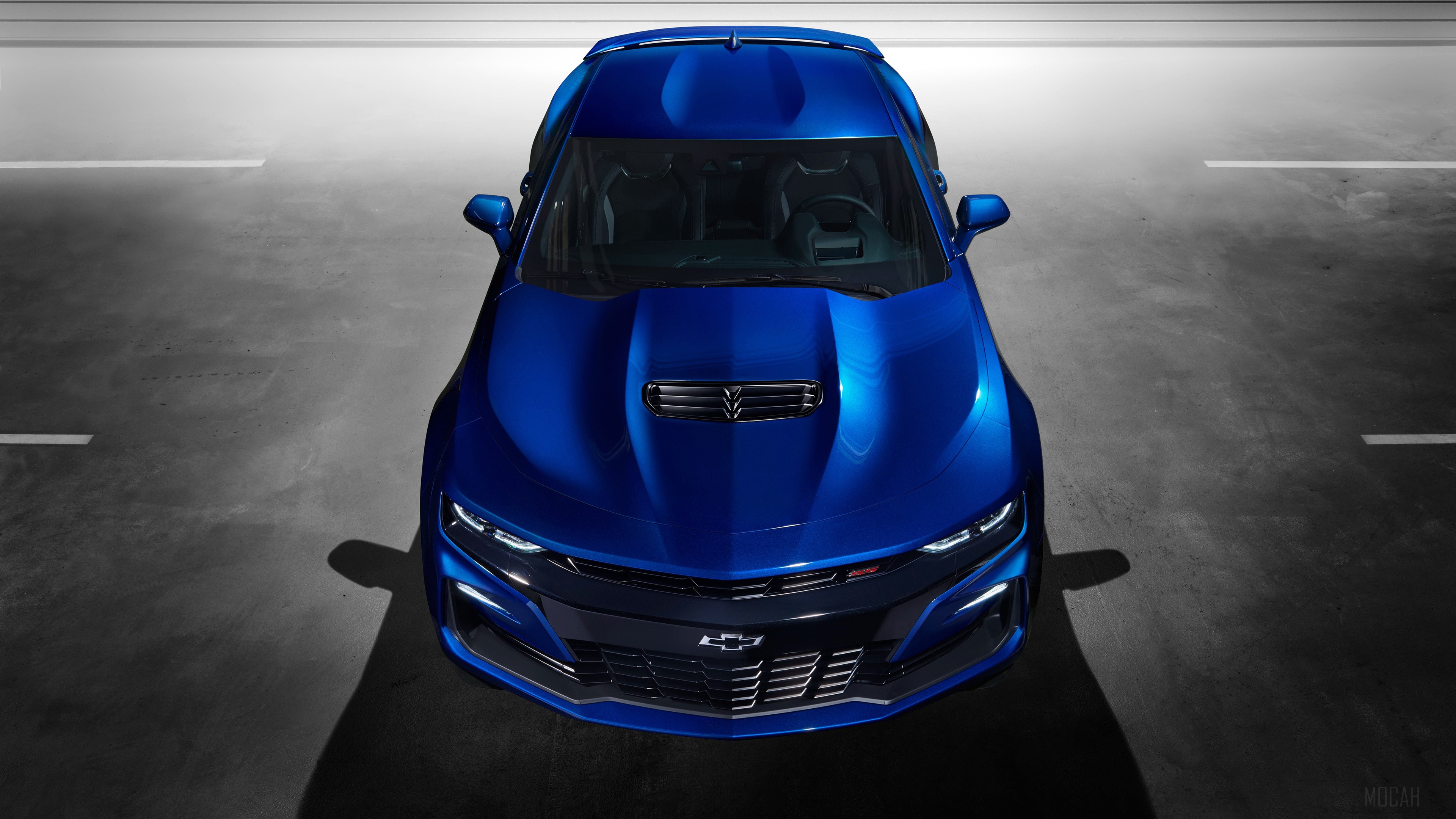 Blue Chevrolet Camaro SS 2018 4K HD Wallpaper