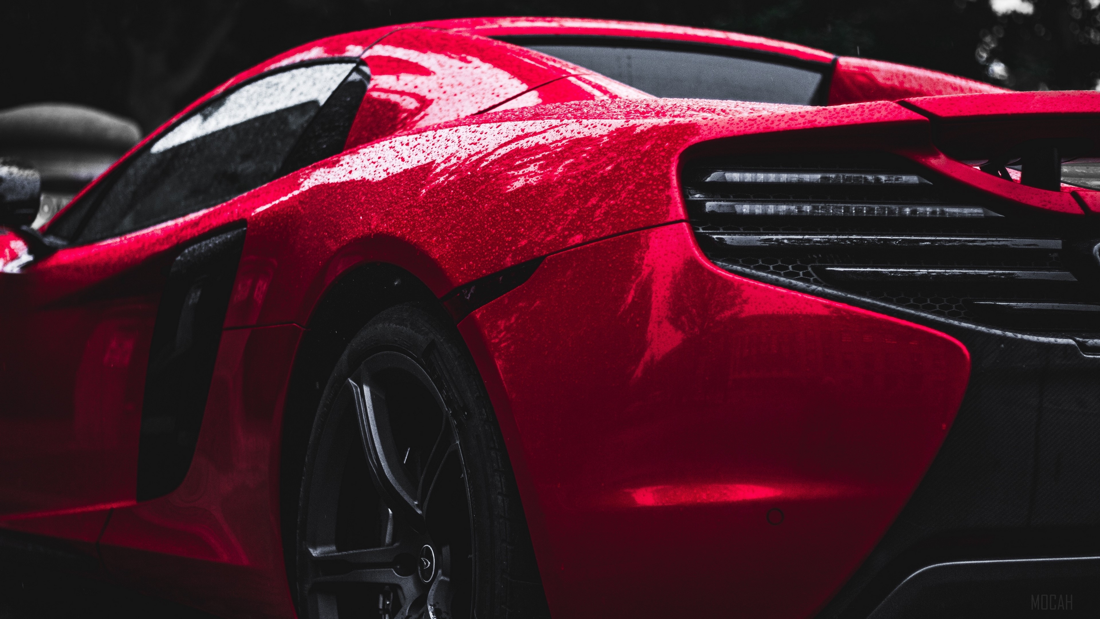 Red Mclaren Rear HD Wallpaper