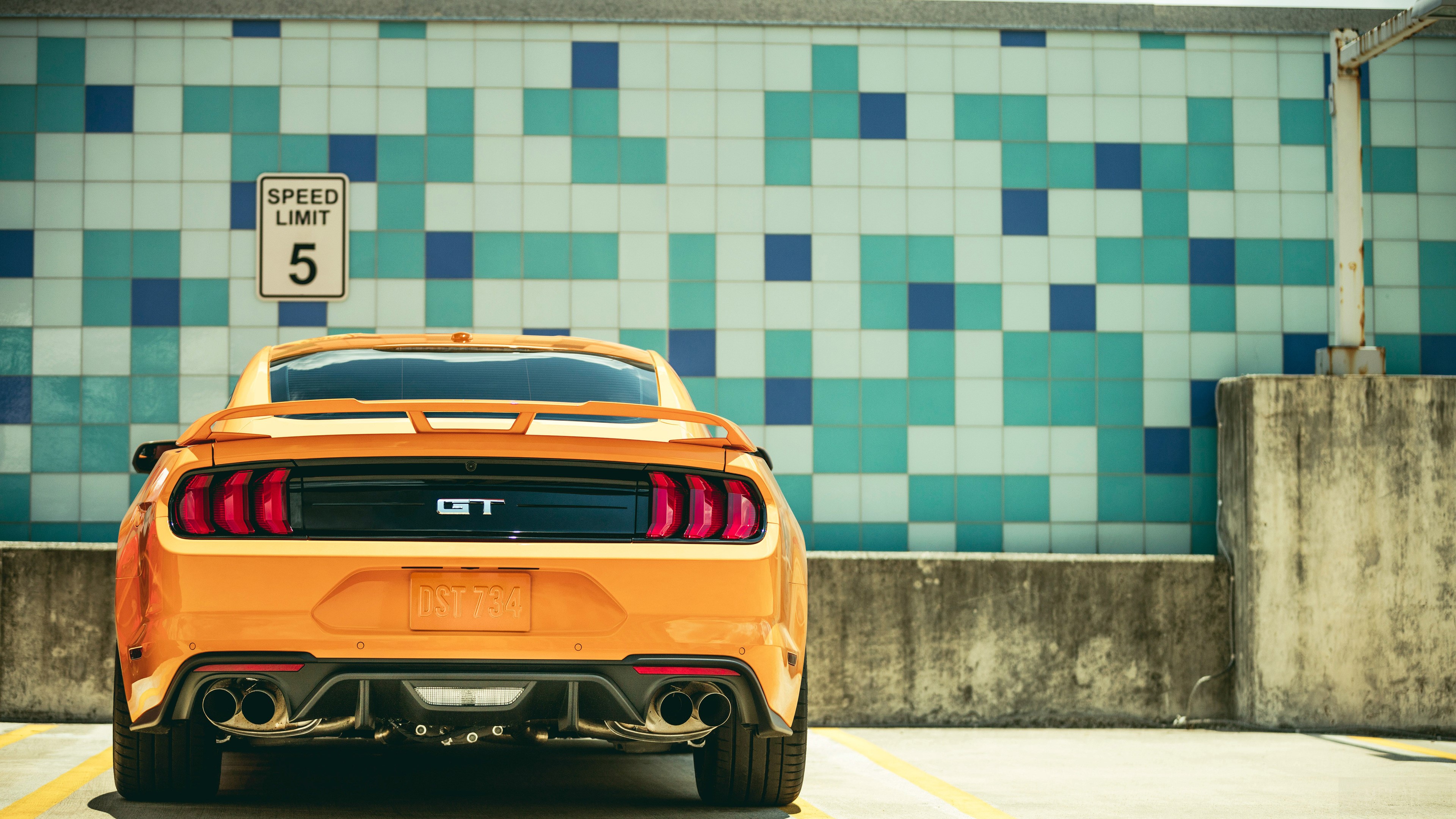 2018 Ford Mustang GT Fastback Rear HD Wallpaper
