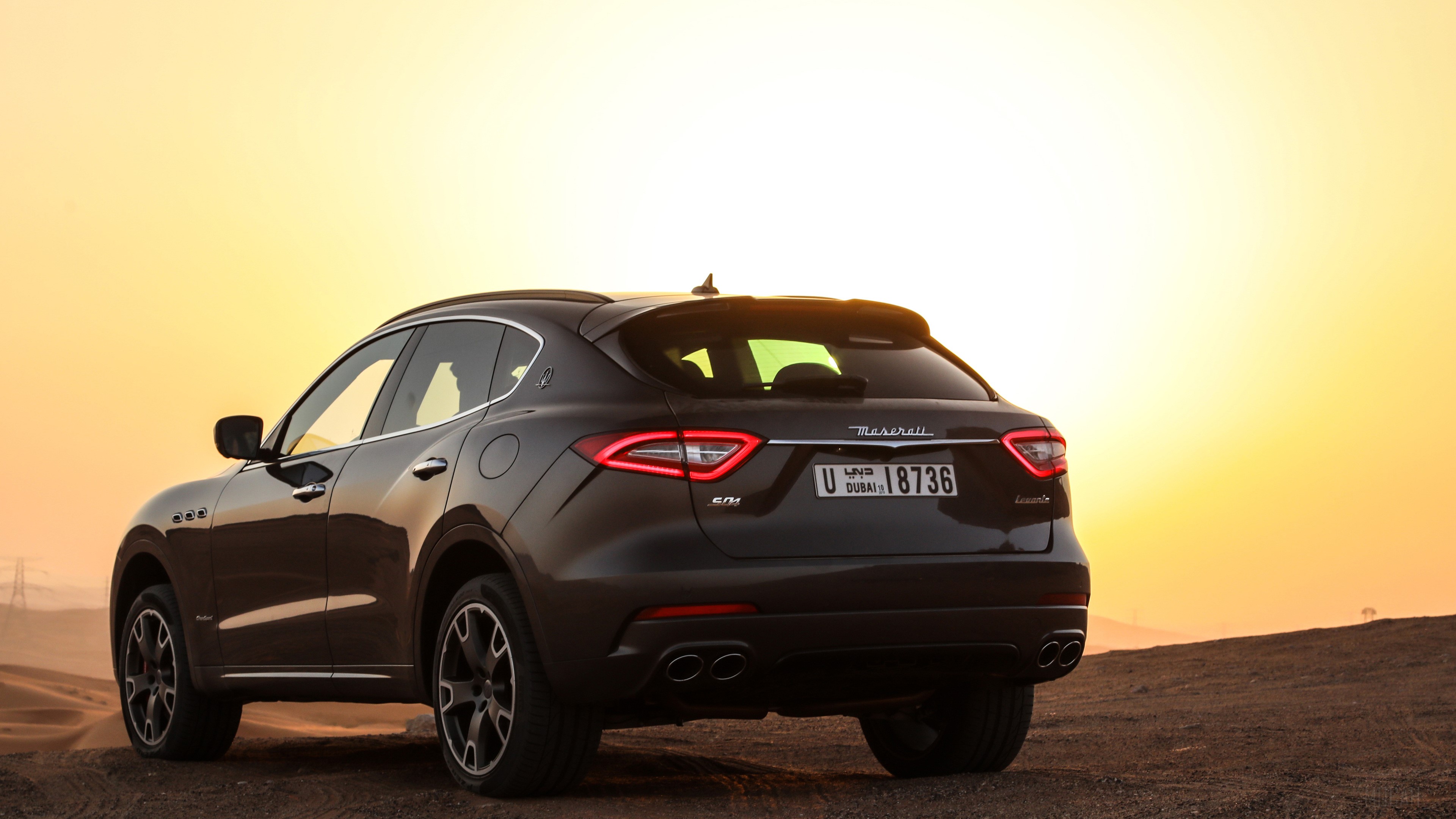 Maserati Levante S Q4 GranSport rear view 4K HD Wallpaper