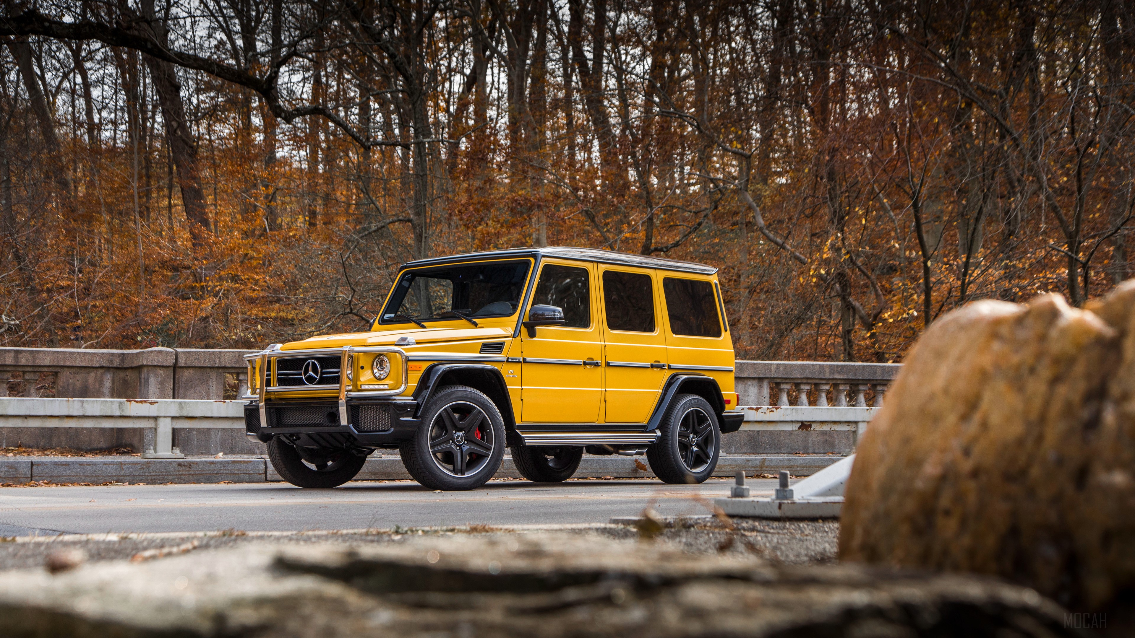Yellow 2017 Mercedes AMG G63 4K HD Wallpaper