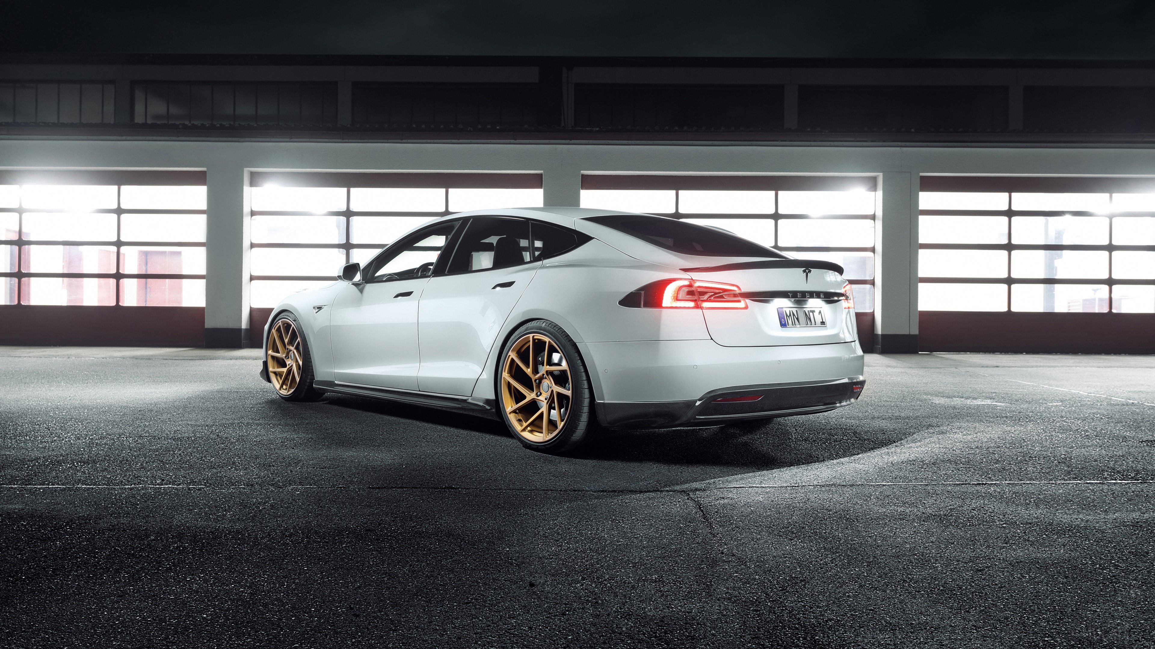 White Tesla Model S by Novitec 4K HD Wallpaper