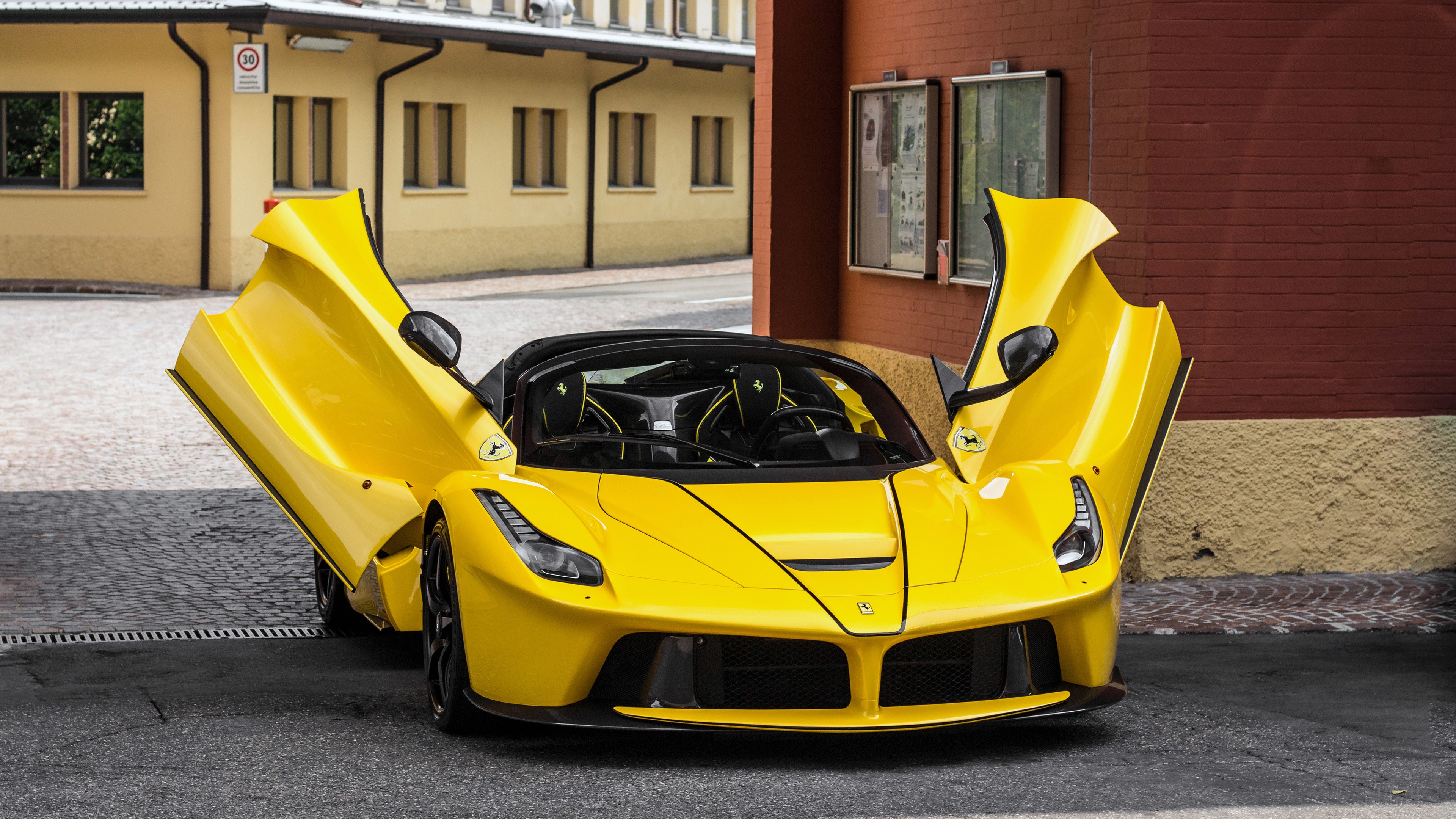 Yellow Ferrari LaFerrari Aperta 4K HD Wallpaper