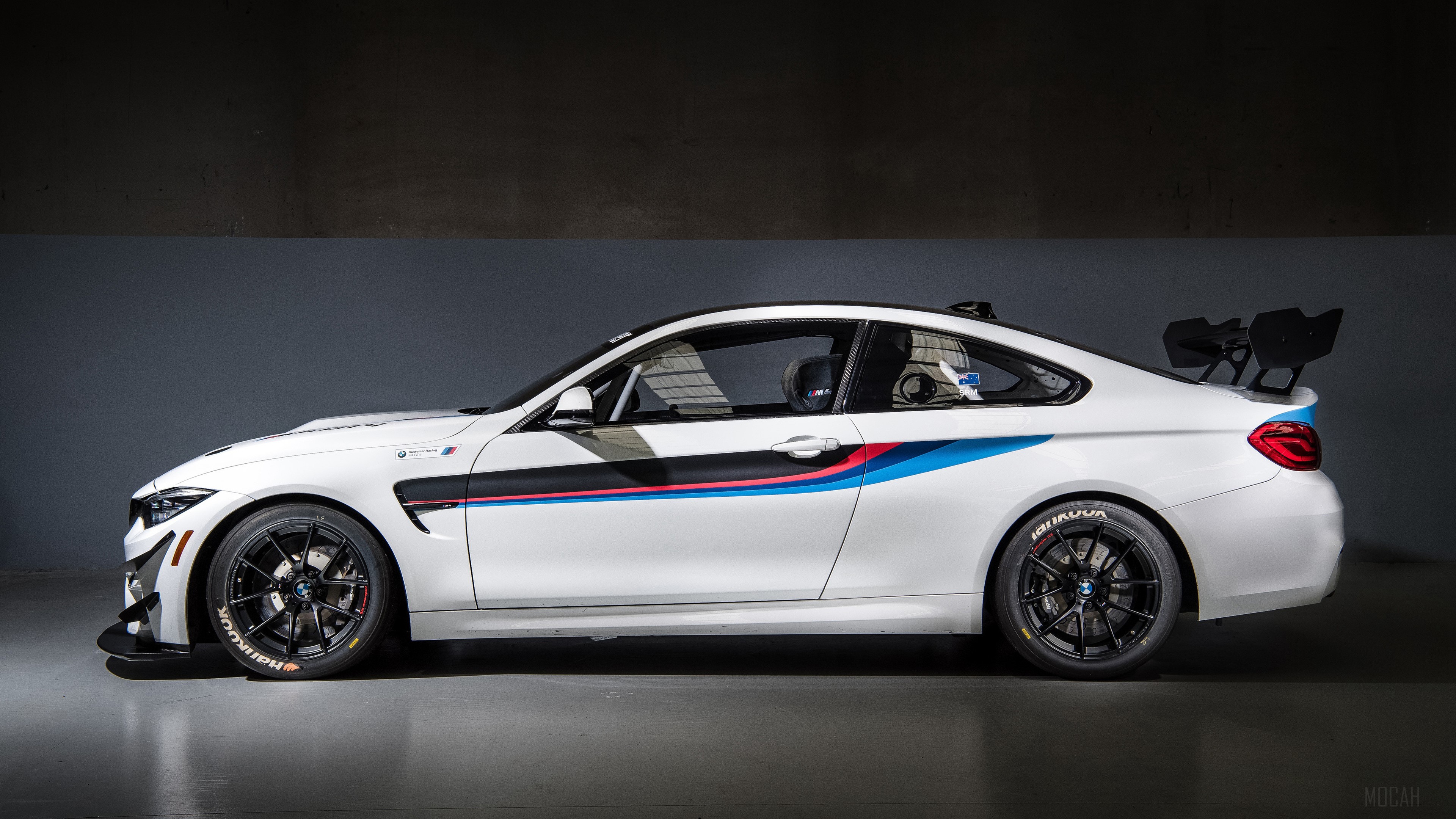 2018 BMW M4 GT4 Sports Car Side View 4K HD Wallpaper