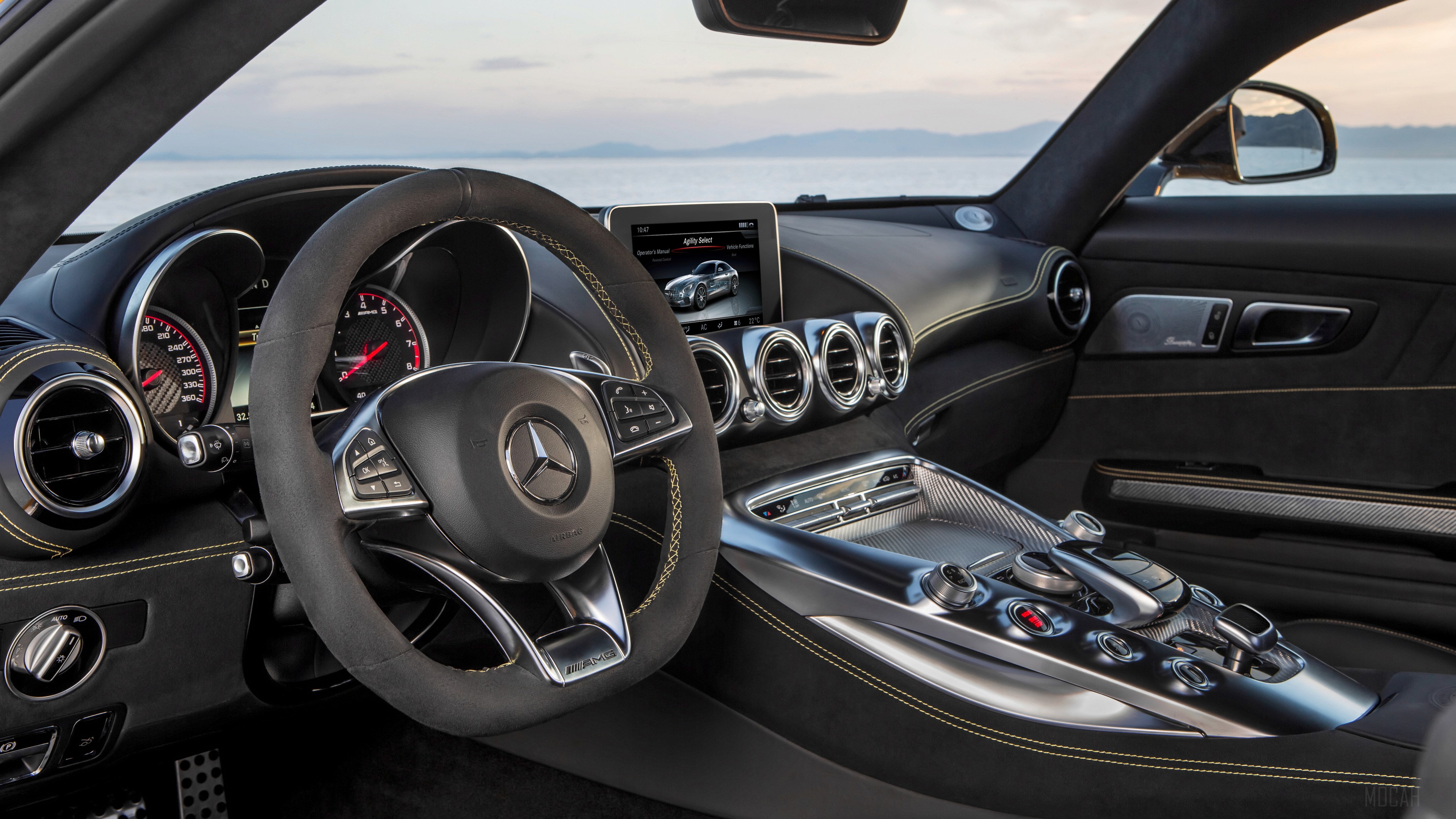 Mercedes AMG GT S 2017 Interior HD Wallpaper