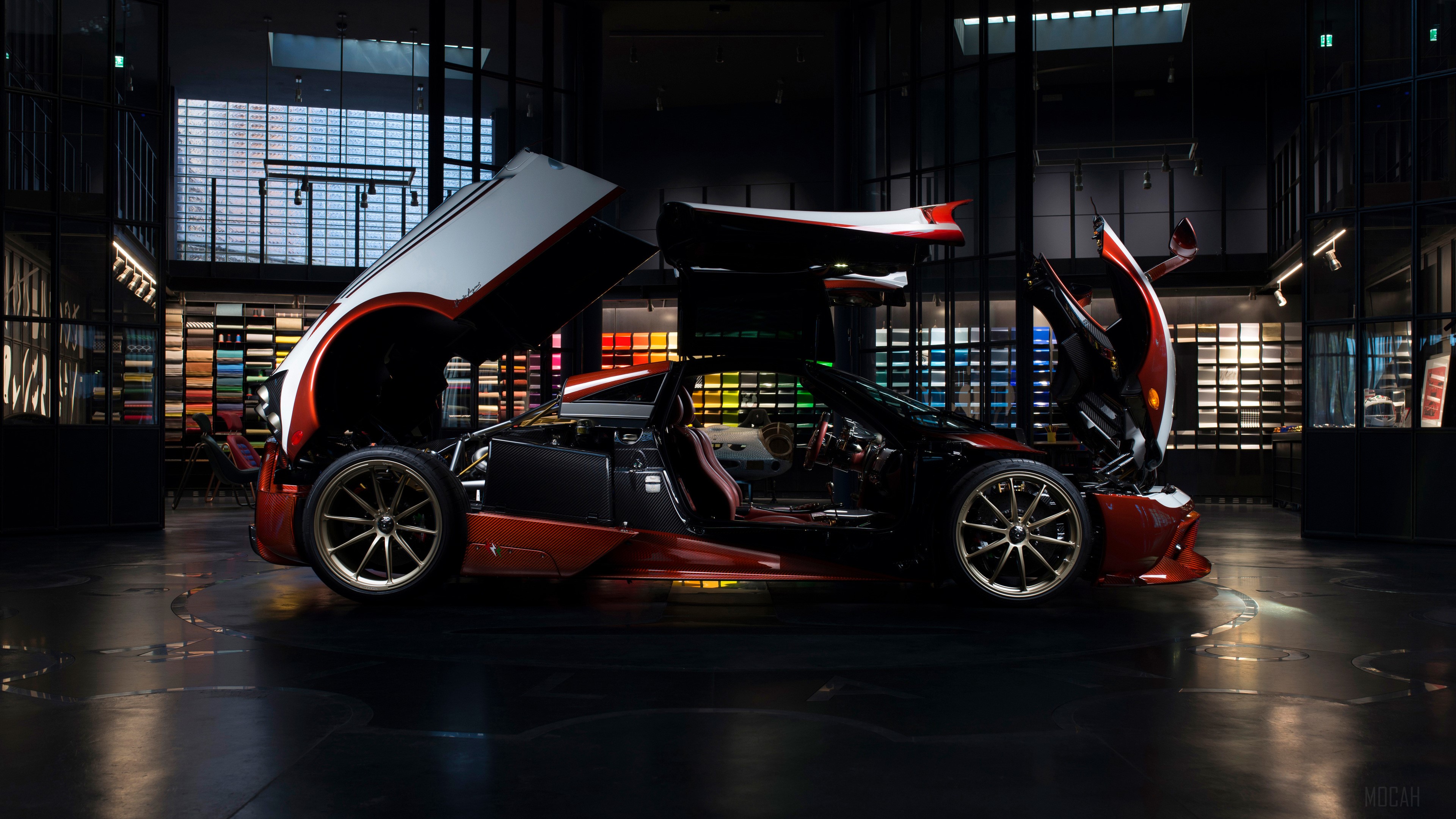 Pagani Huayra Lampo 2018 with open doors HD Wallpaper