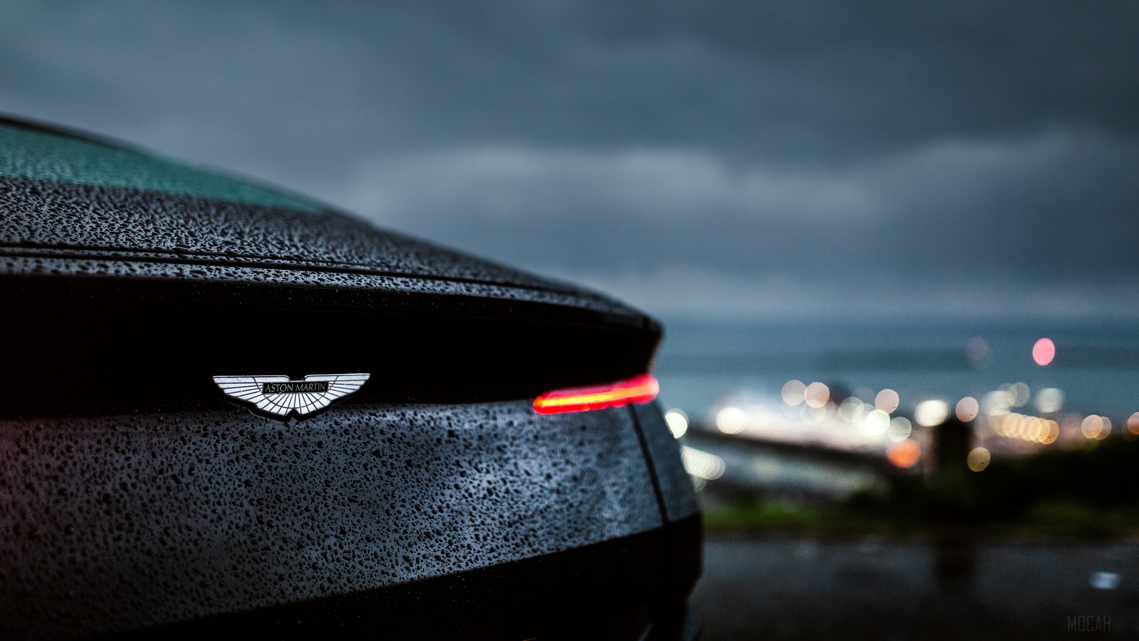 Aston Martin DB11 in the rain HD Wallpaper