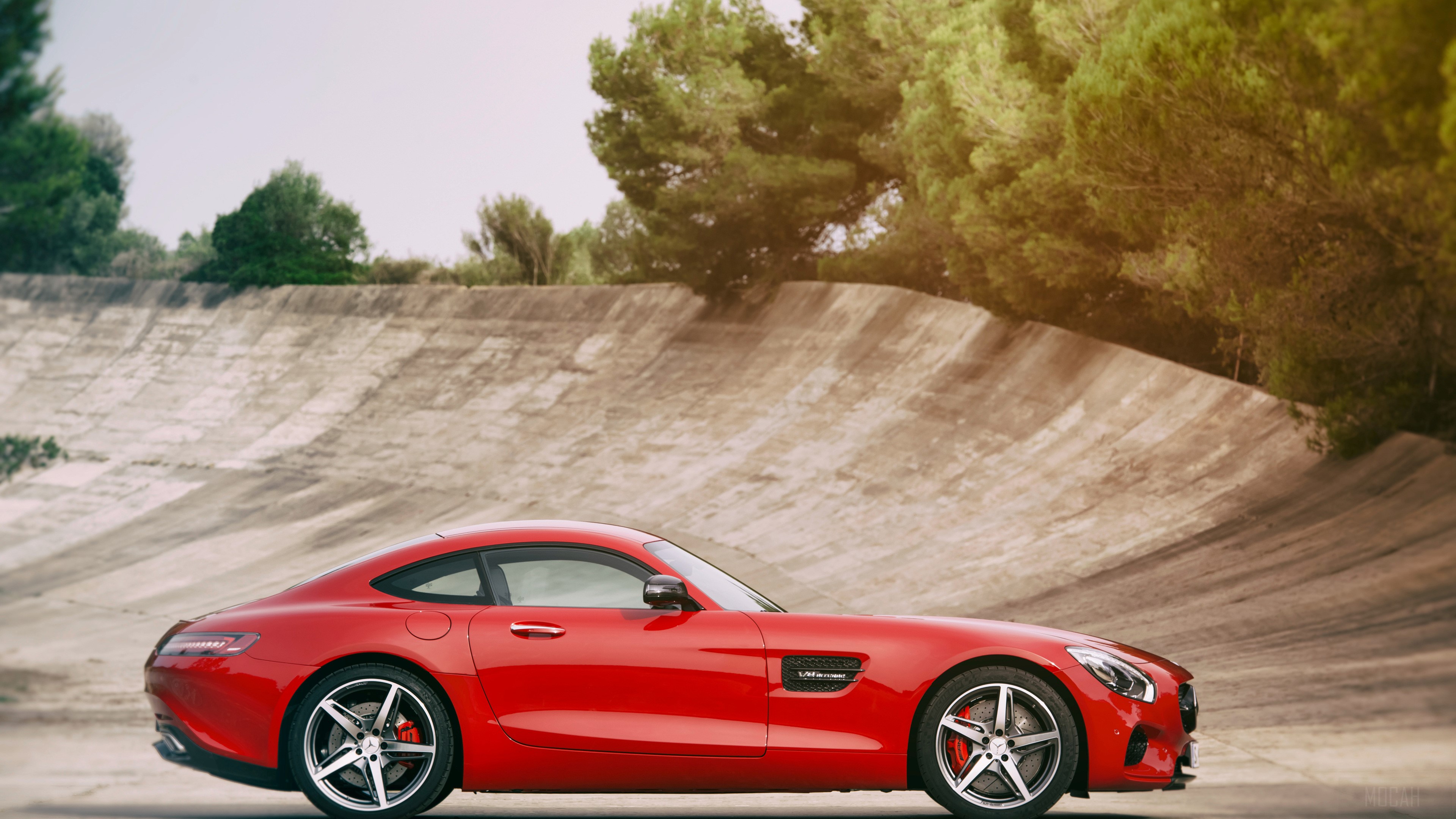 Red Mercedes AMG GT S 2017 4K HD Wallpaper
