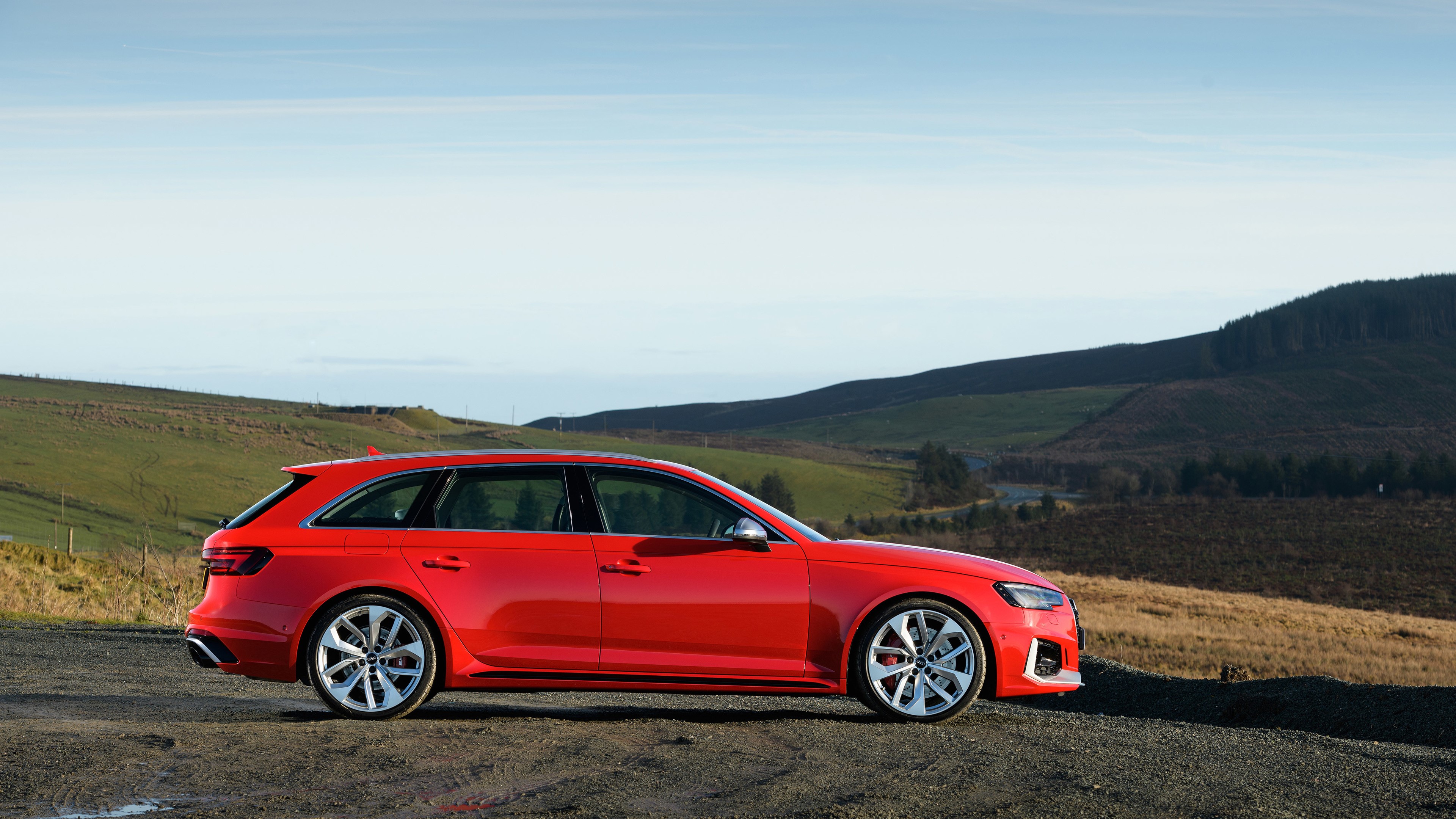 Red 2018 Audi RS 4 Avant 4K HD Wallpaper