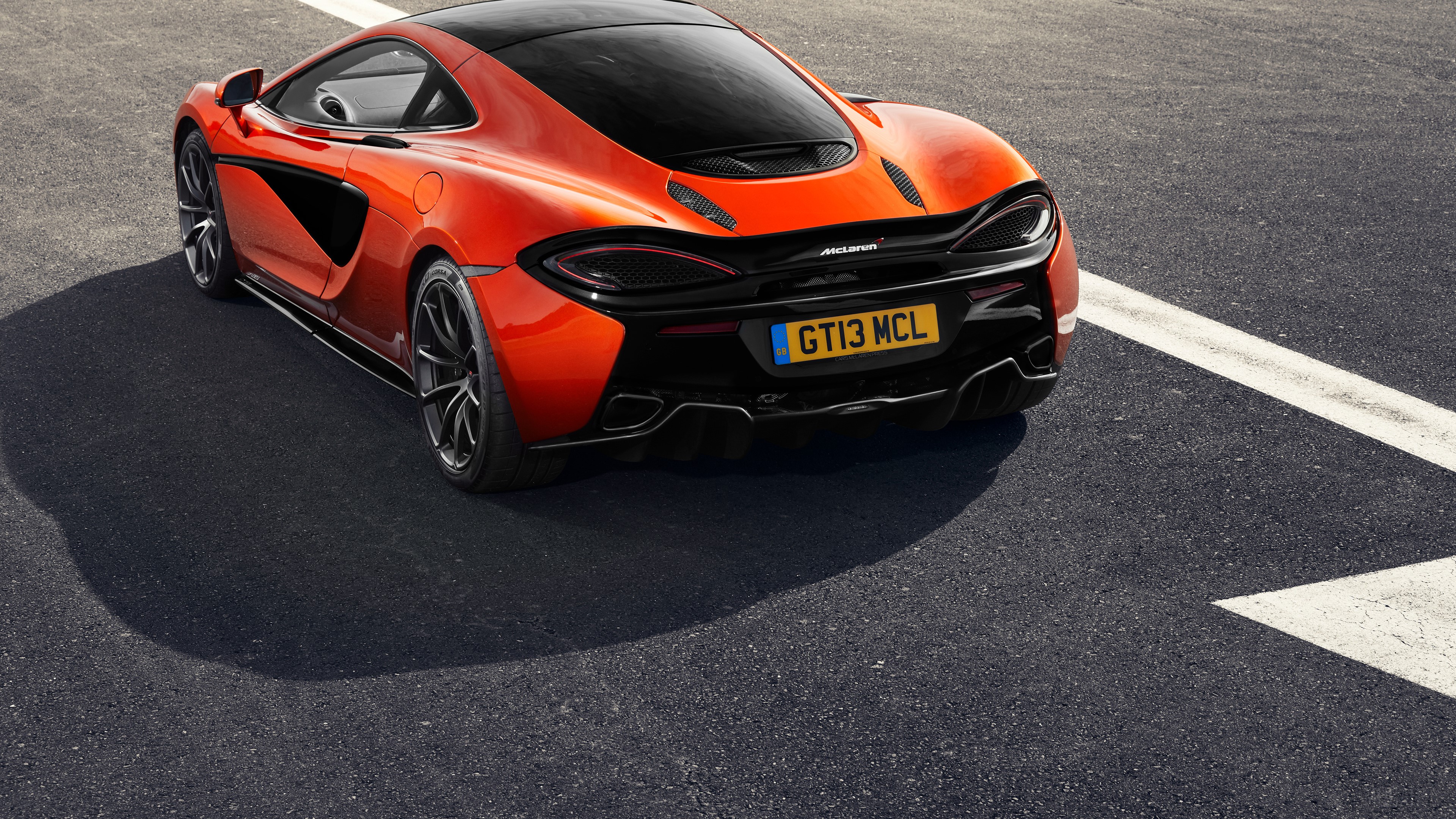 Mclaren 570gt Black Pack Rear View HD Wallpaper