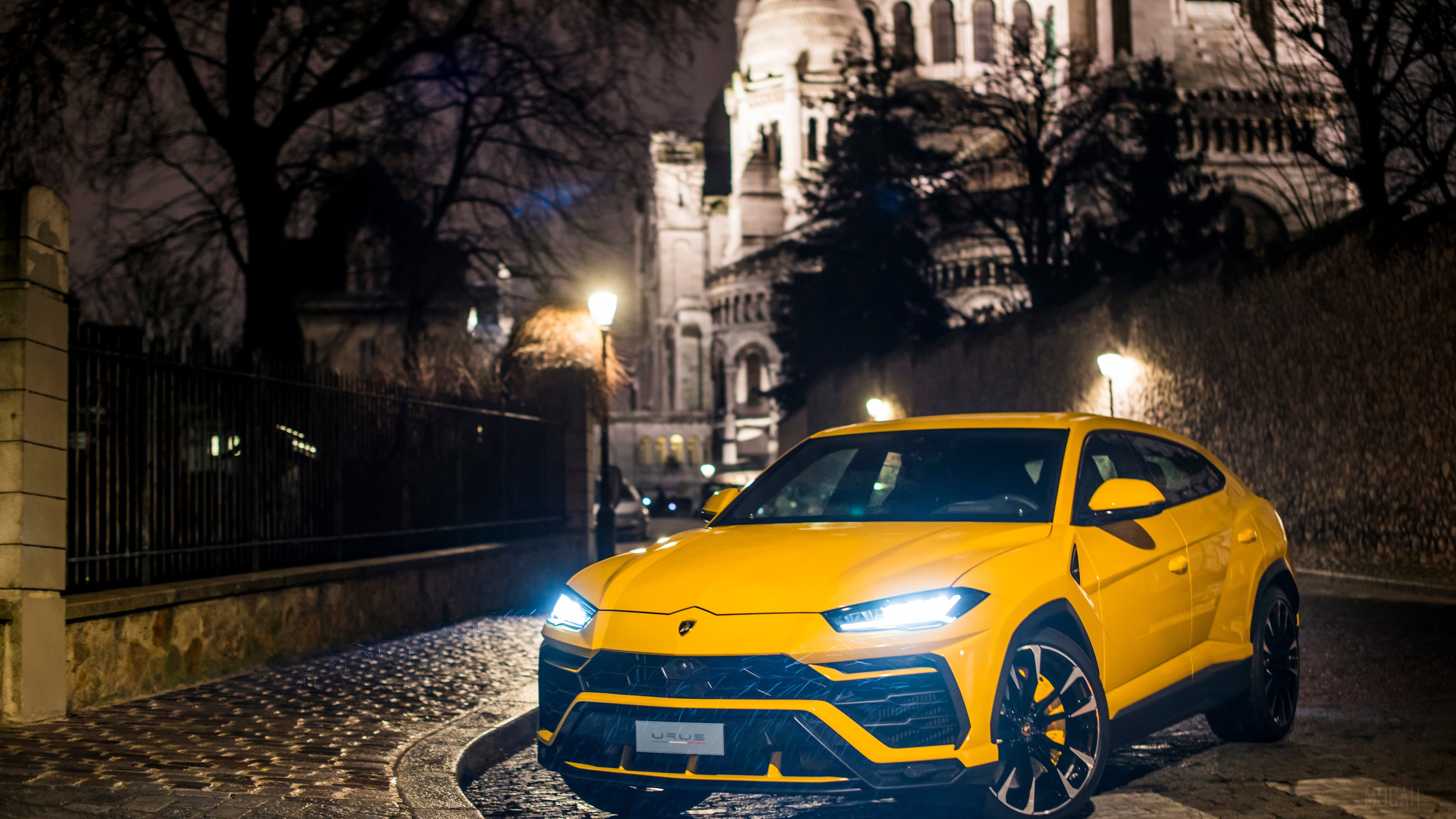 Yellow Lamborghini Urus 4K HD Wallpaper