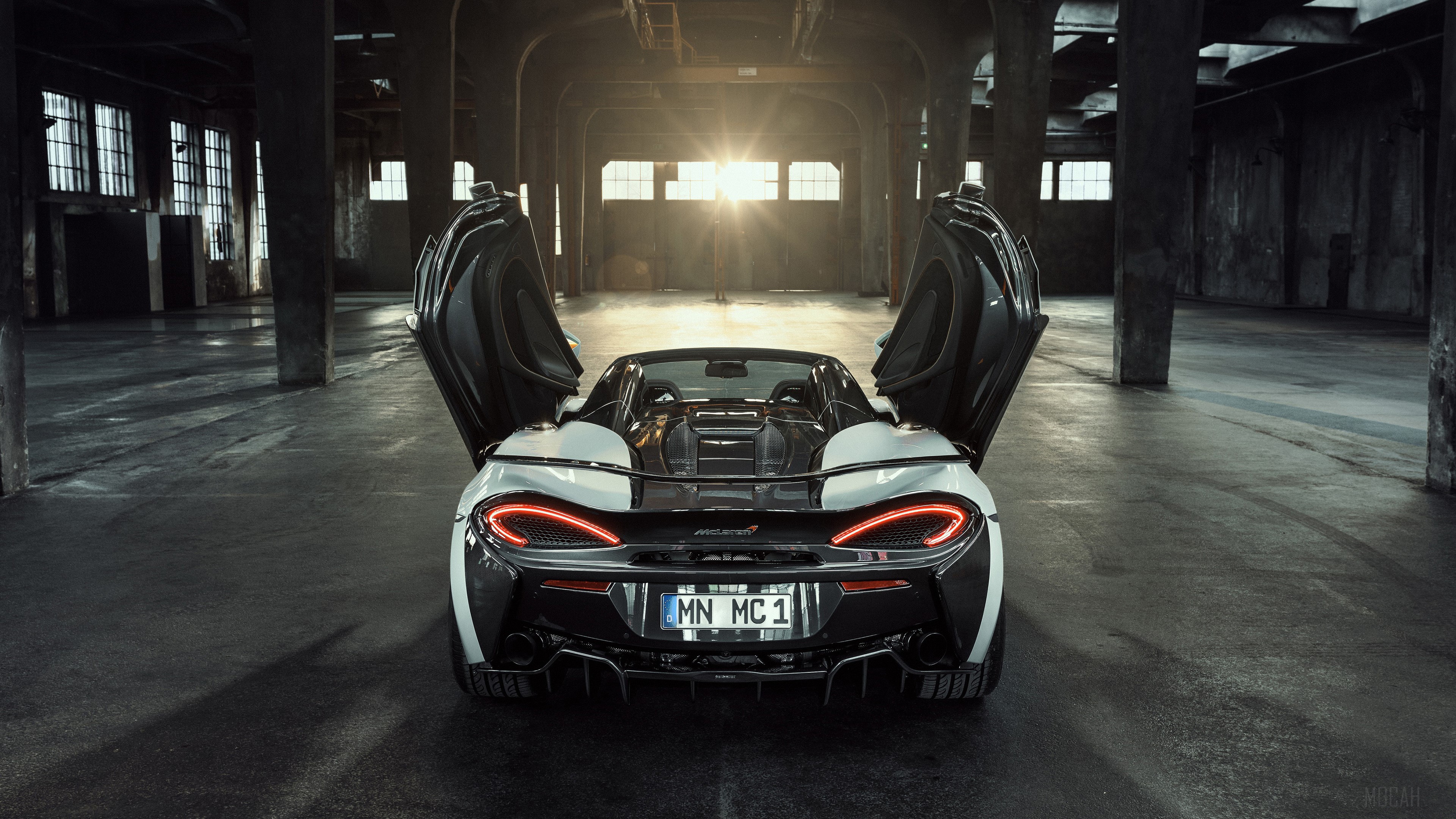 Novitec McLaren 570S Spider 2018 with doors open HD Wallpaper