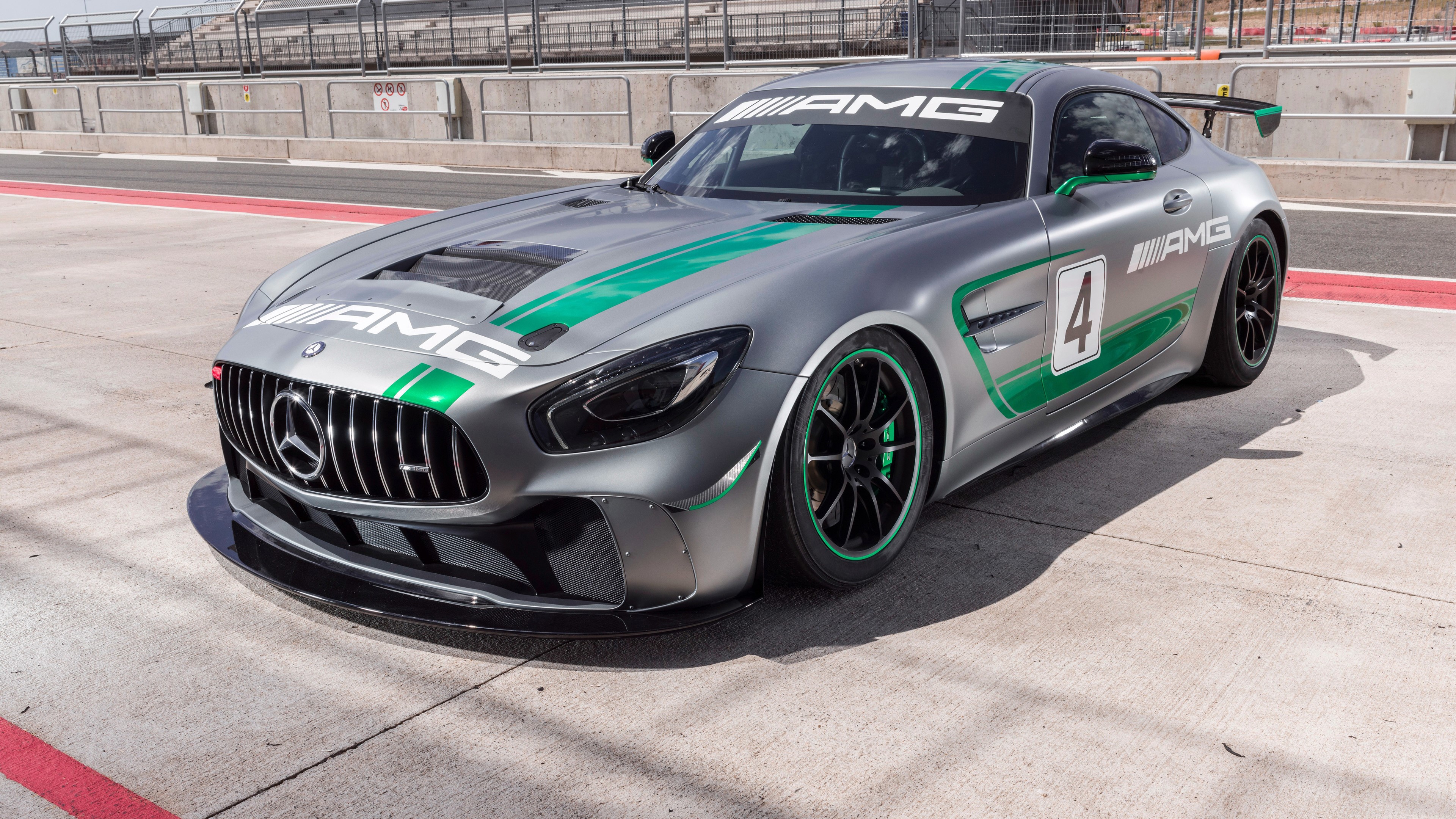 Mercedes AMG GT4 C190 Racing Car 4K HD Wallpaper