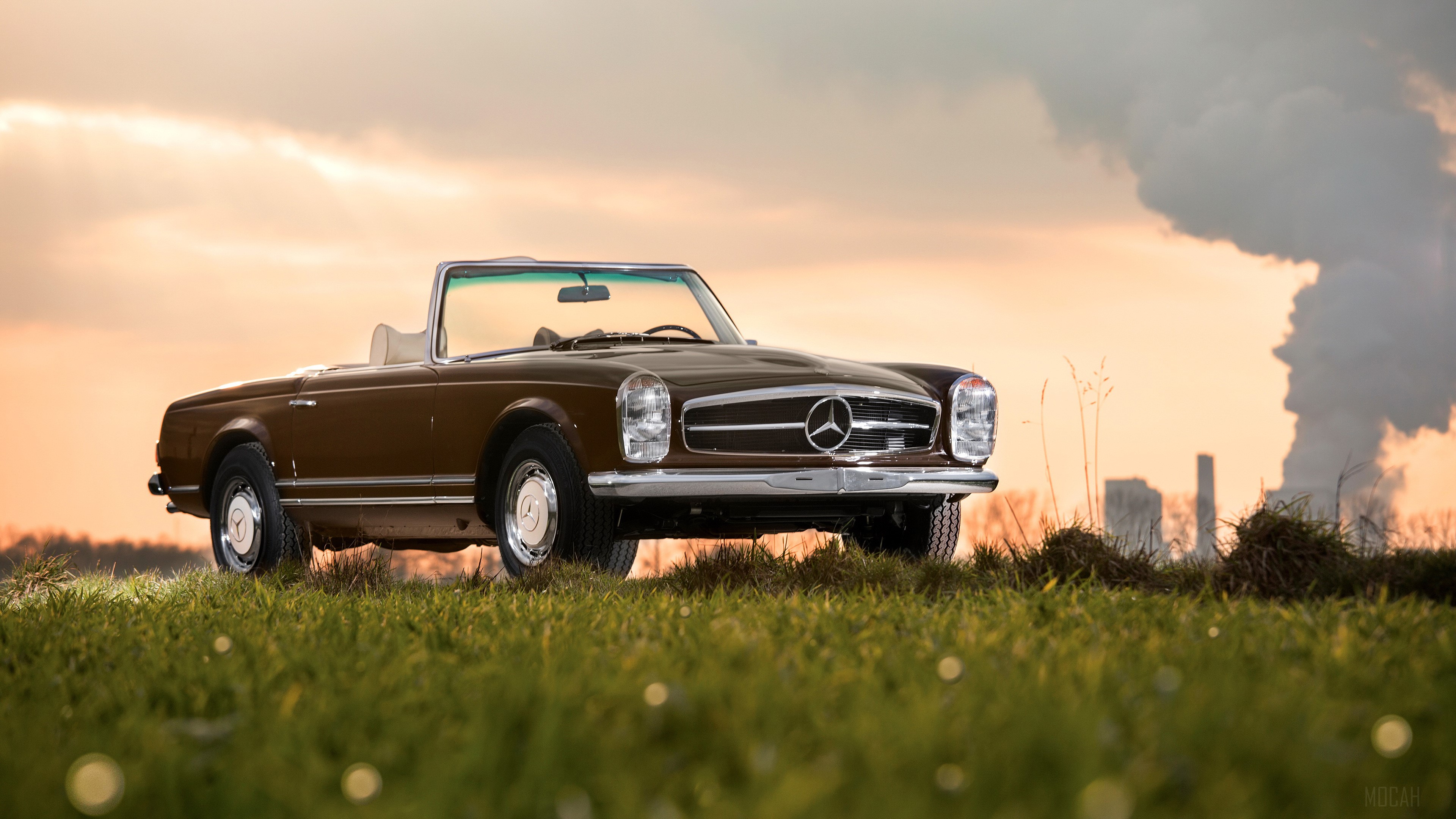 1968 Mercedes-Benz 280 SL convertible 4K HD Wallpaper