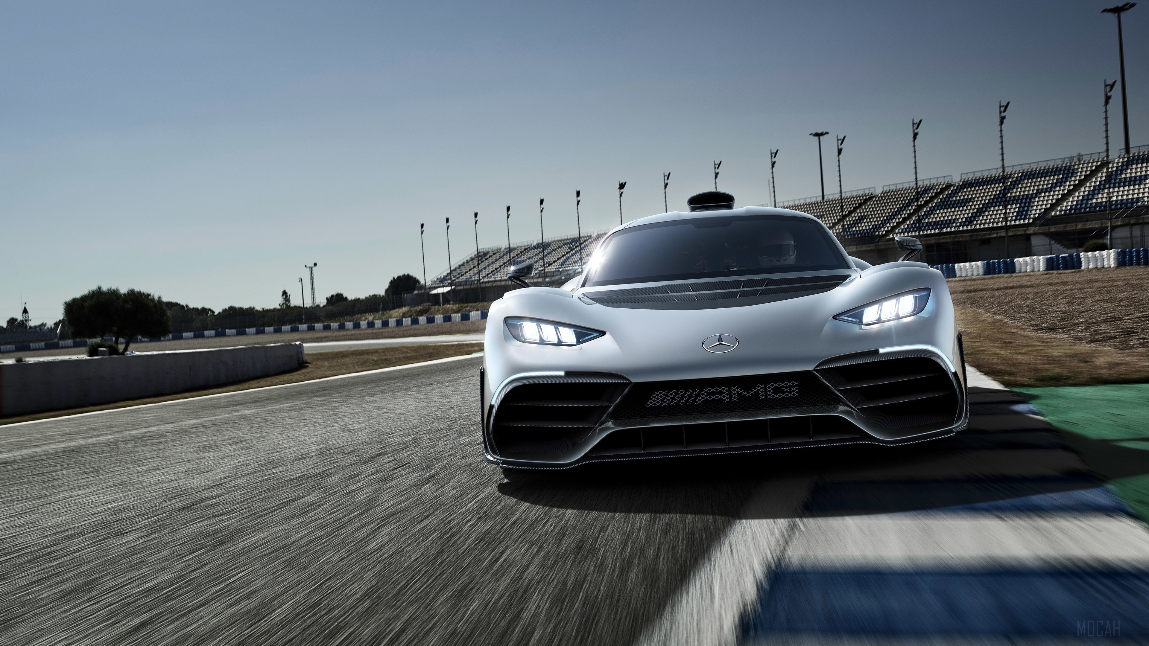 Mercedes-AMG ONE on a race track HD Wallpaper