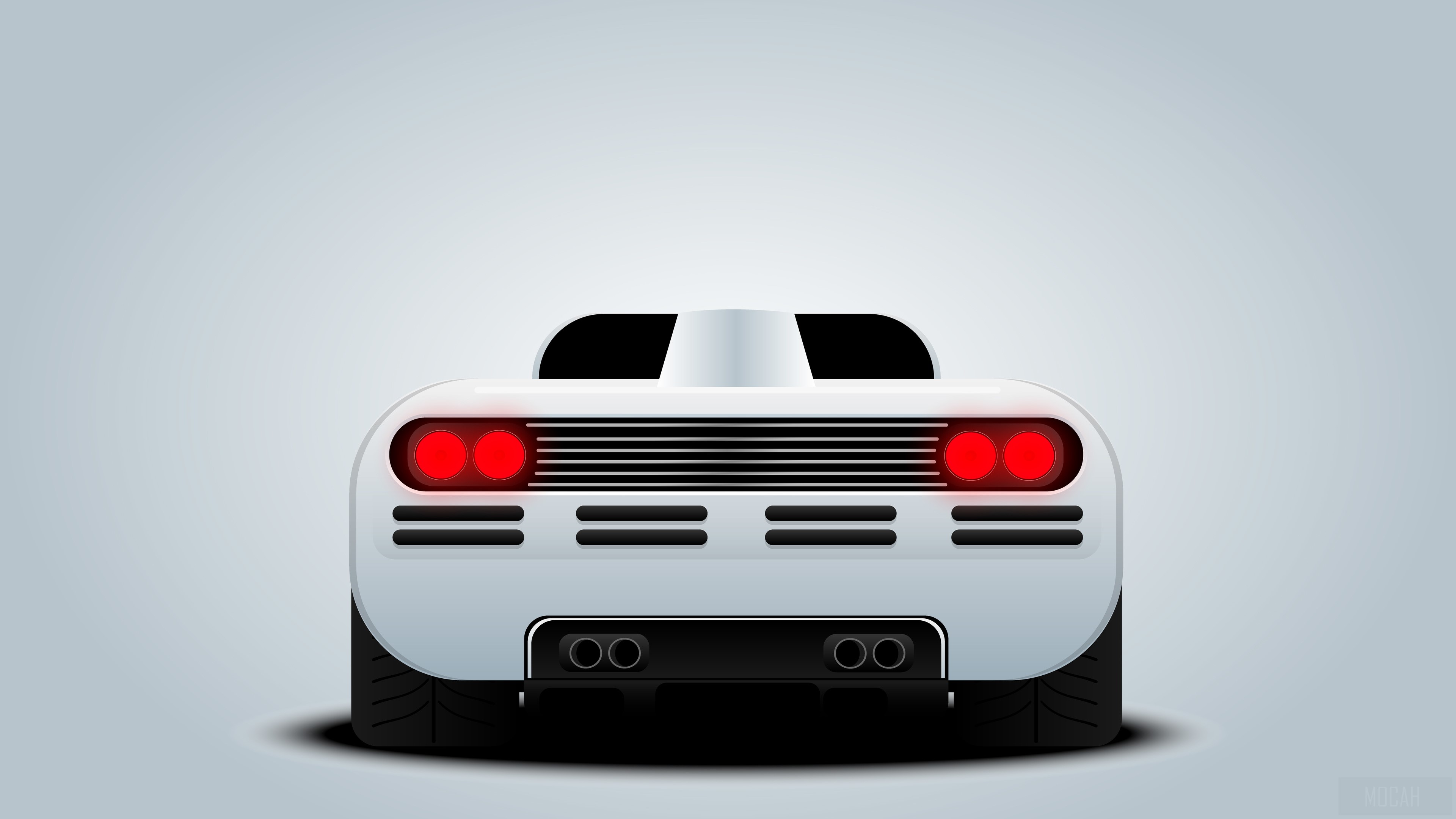 Minimalist McLaren F1 Rear View 4K HD Wallpaper