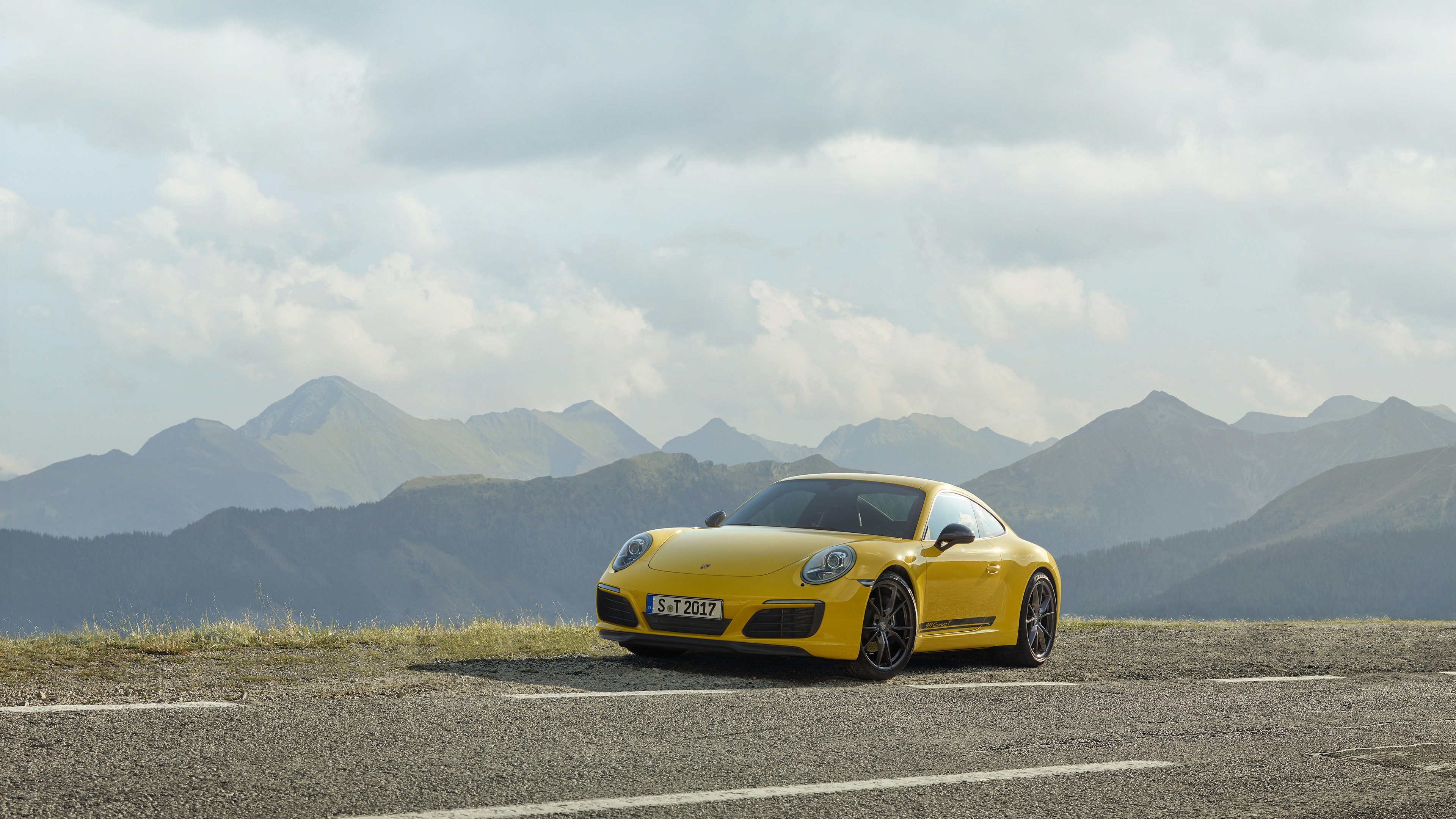 Yellow Porsche 911 Carrera T Coupe 2018 4K HD Wallpaper