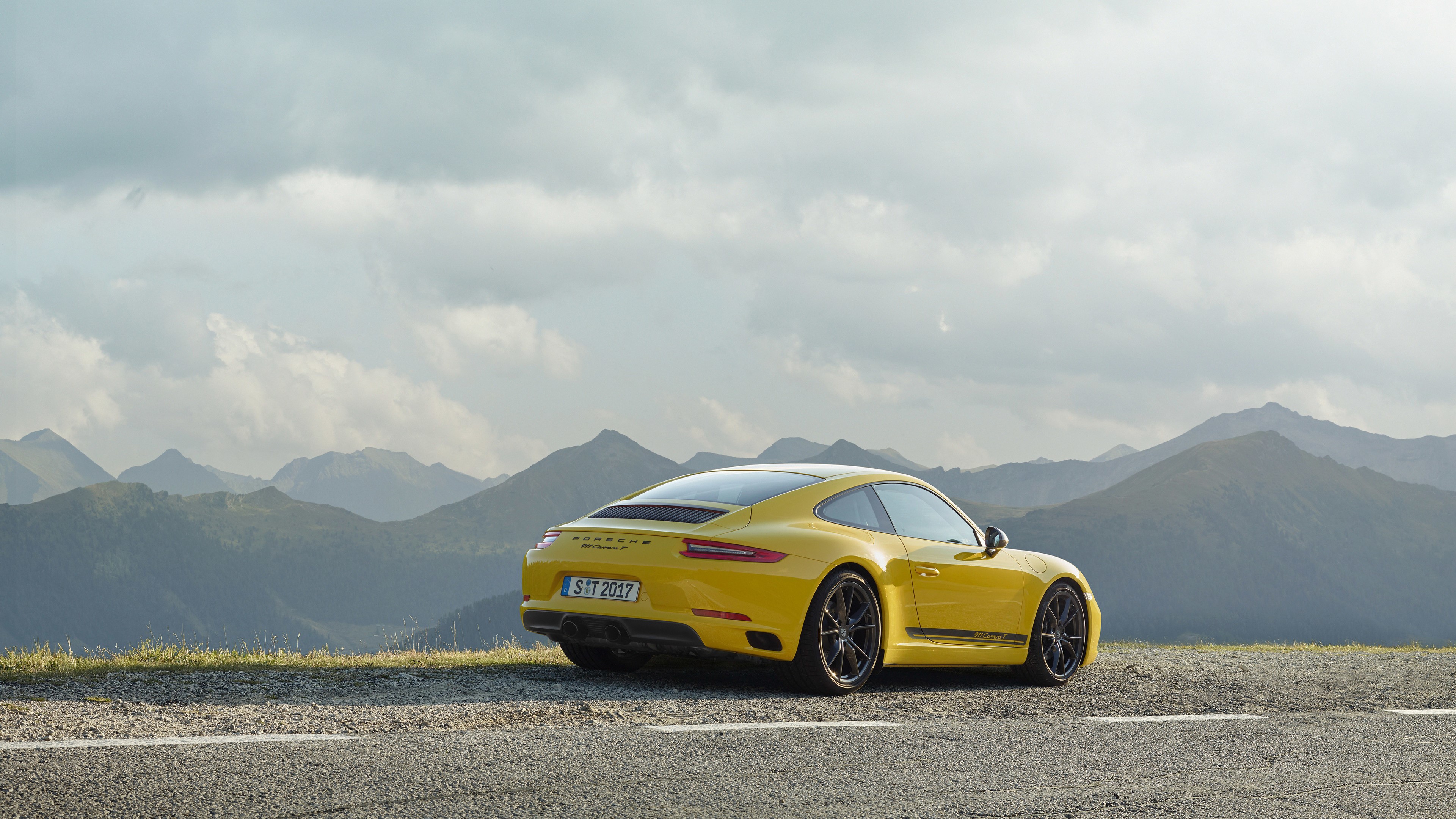 Yellow Porsche 911 Carrera T Coupe 2018 4K HD Wallpaper