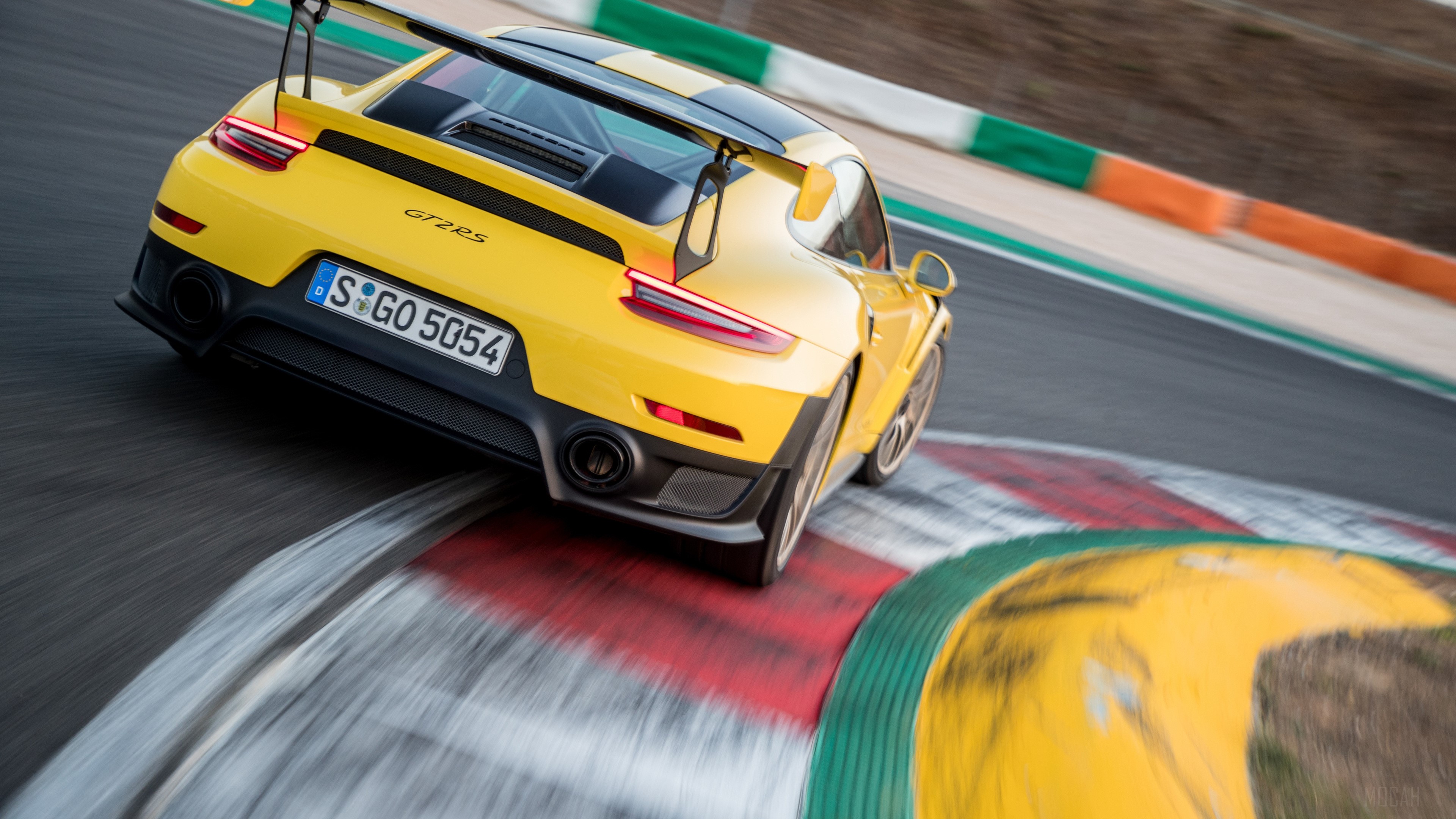2017 Porsche 911 GT2 RS on a race track 4K HD Wallpaper