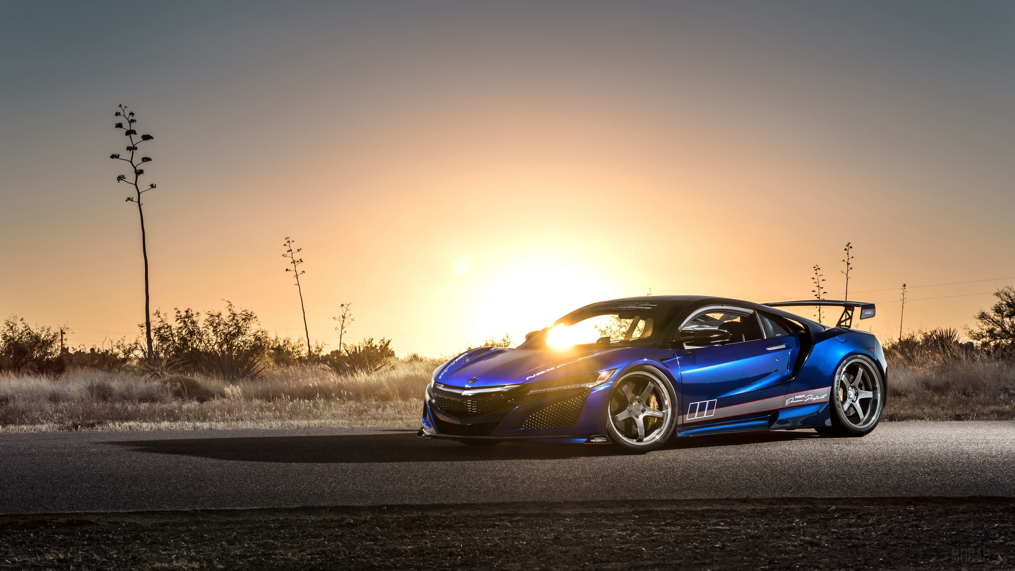 Blue Acura NSX Scienceofspeed Dream Project 4K HD Wallpaper