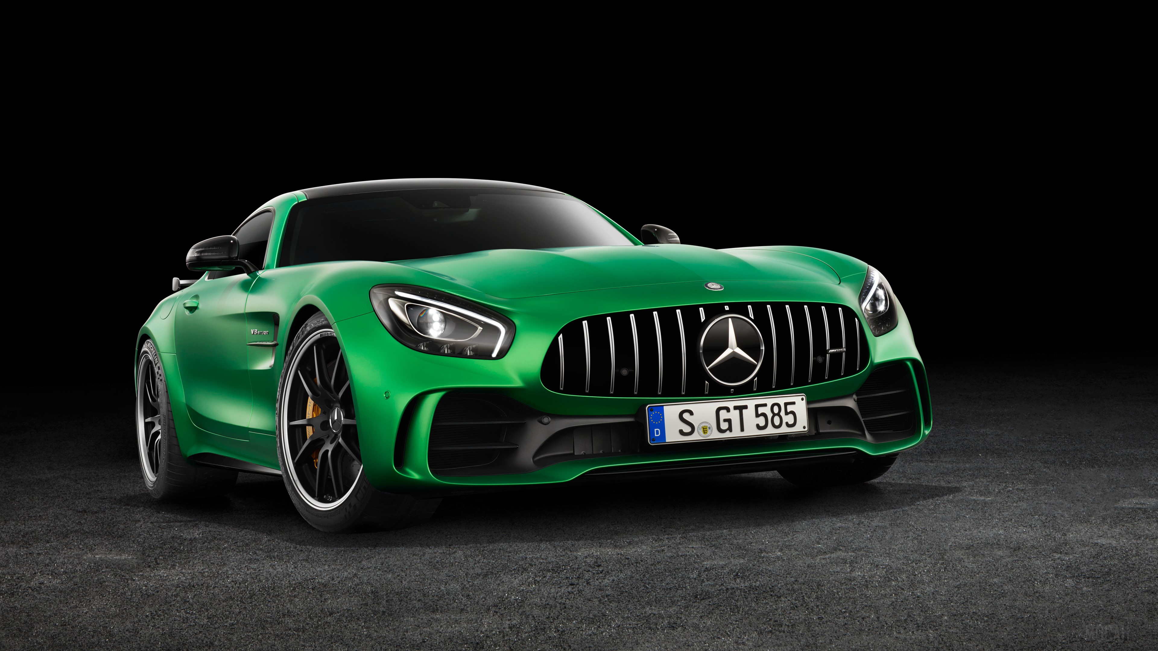 Green Mercedes-AMG GT S 4K HD Wallpaper