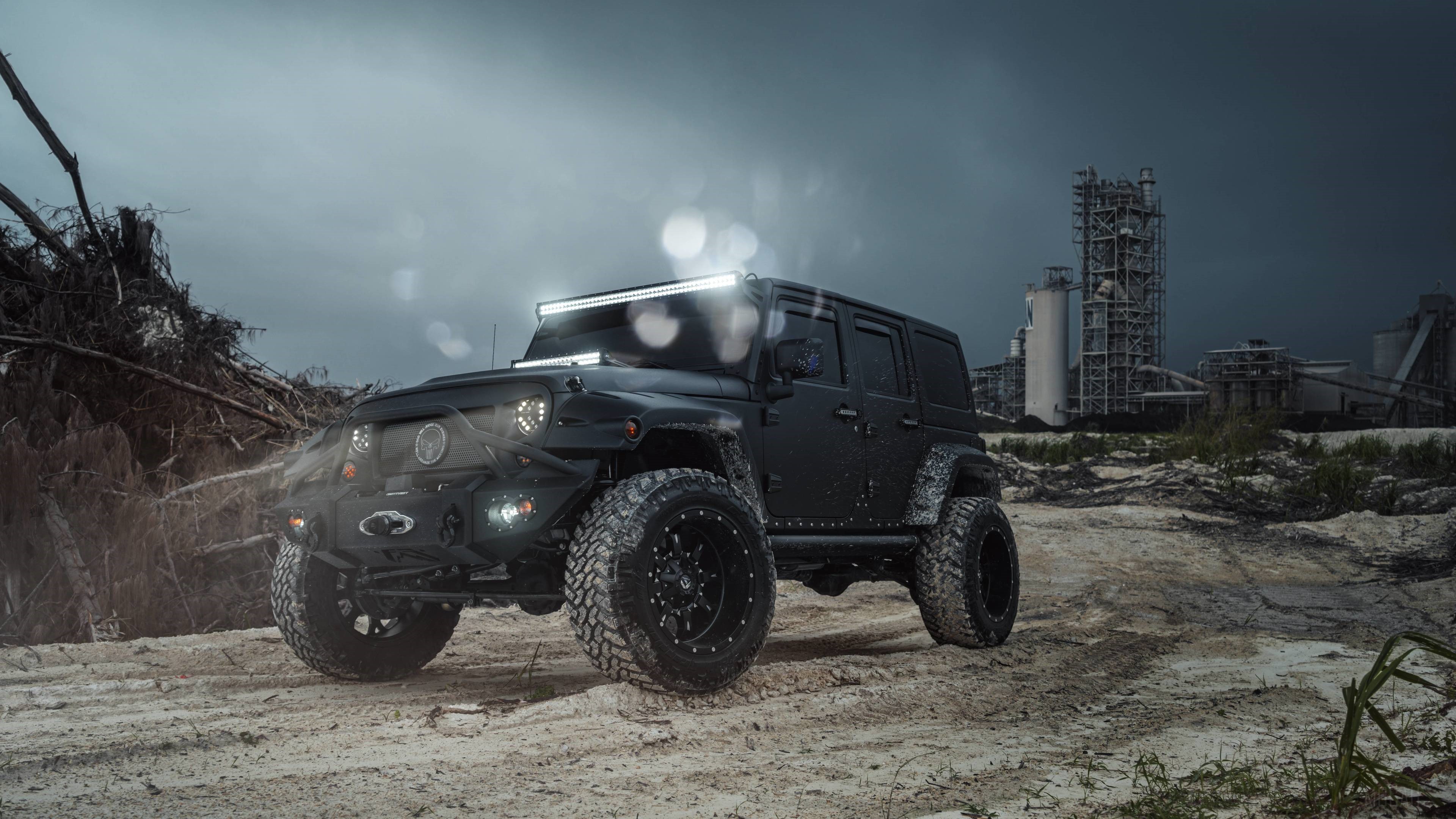 Black Wrangler Jeep 4K HD Wallpaper