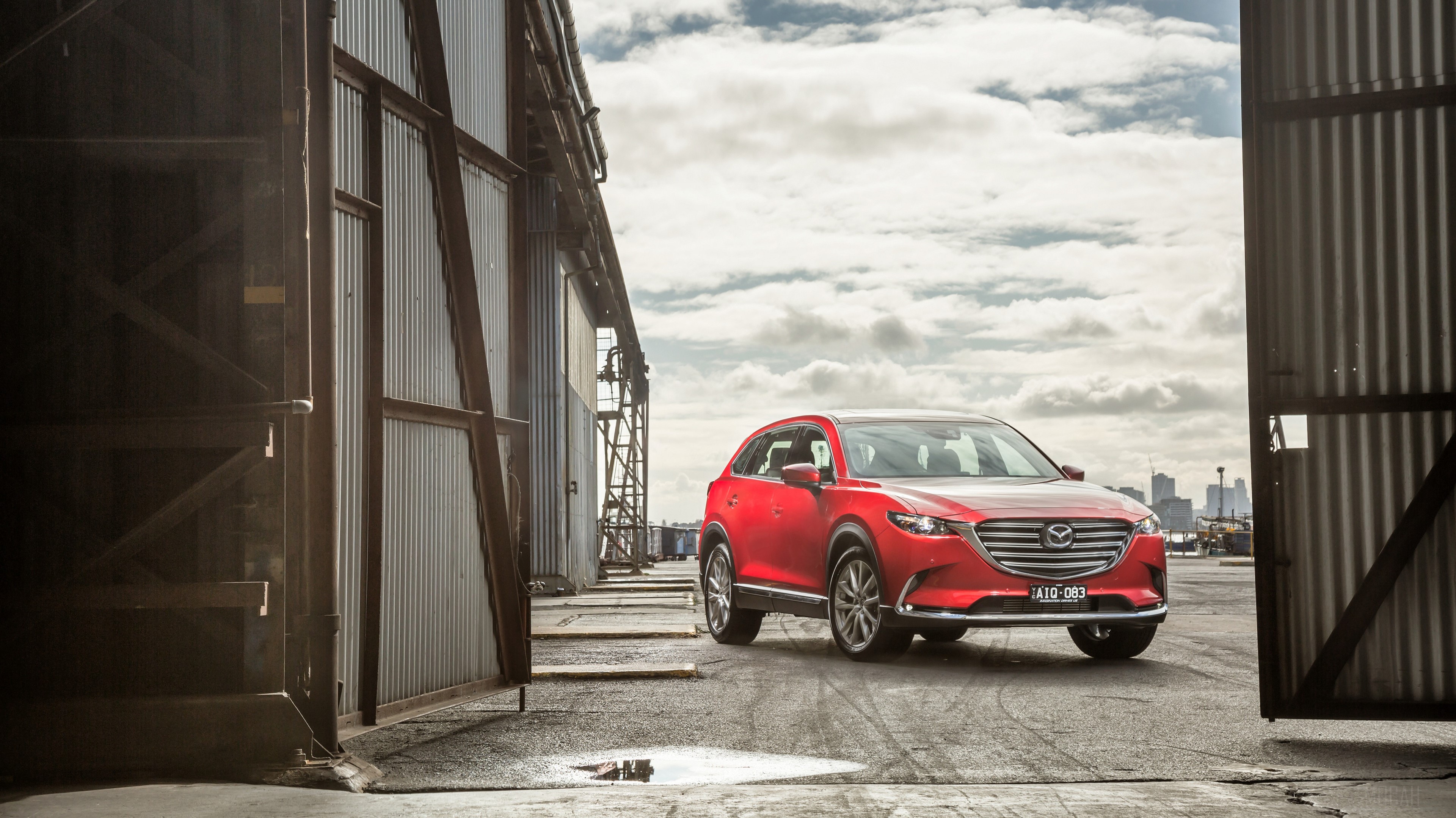 Red Mazda CX-9 4K HD Wallpaper