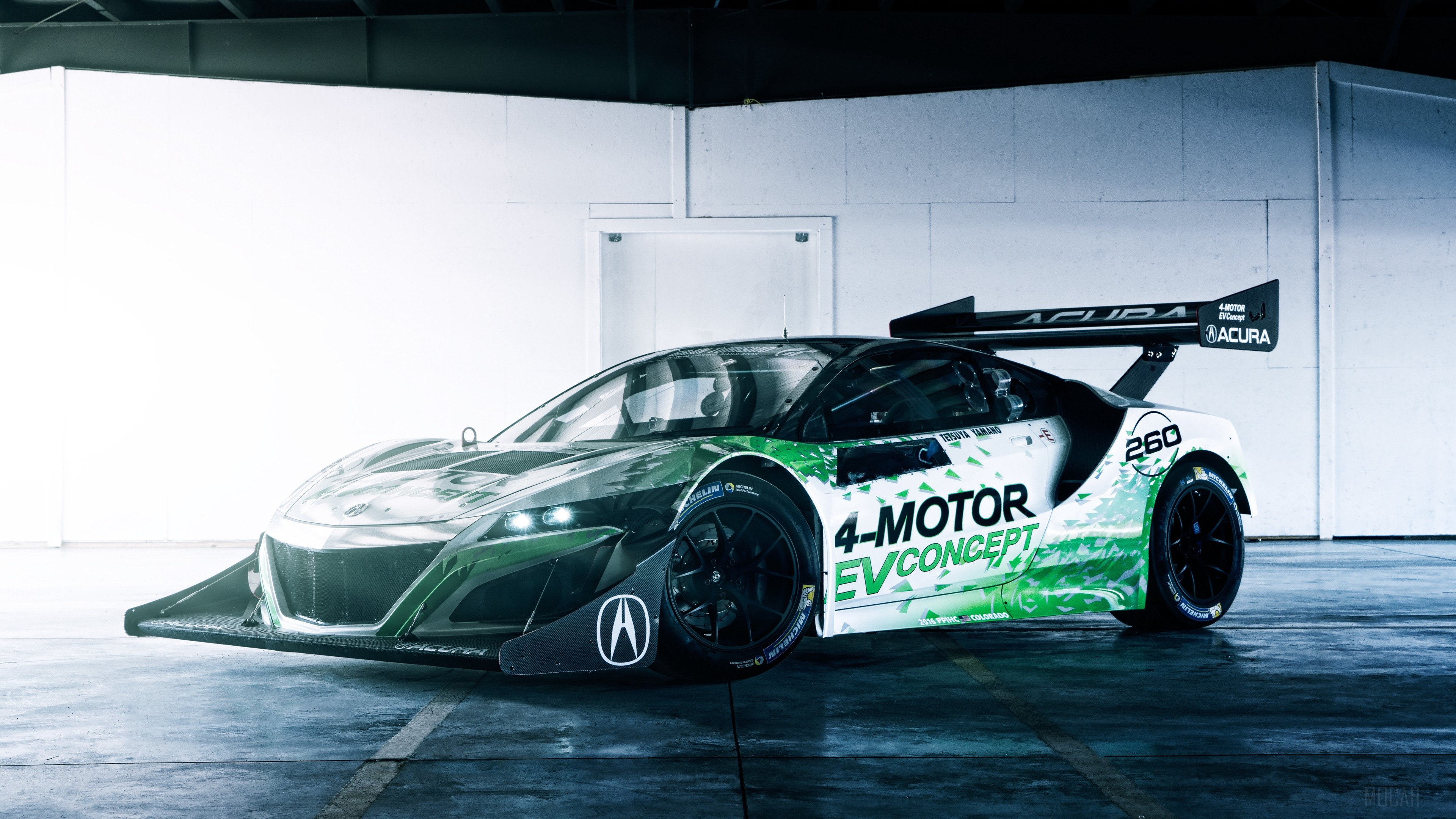 Acura NSX EV Concept race car HD Wallpaper