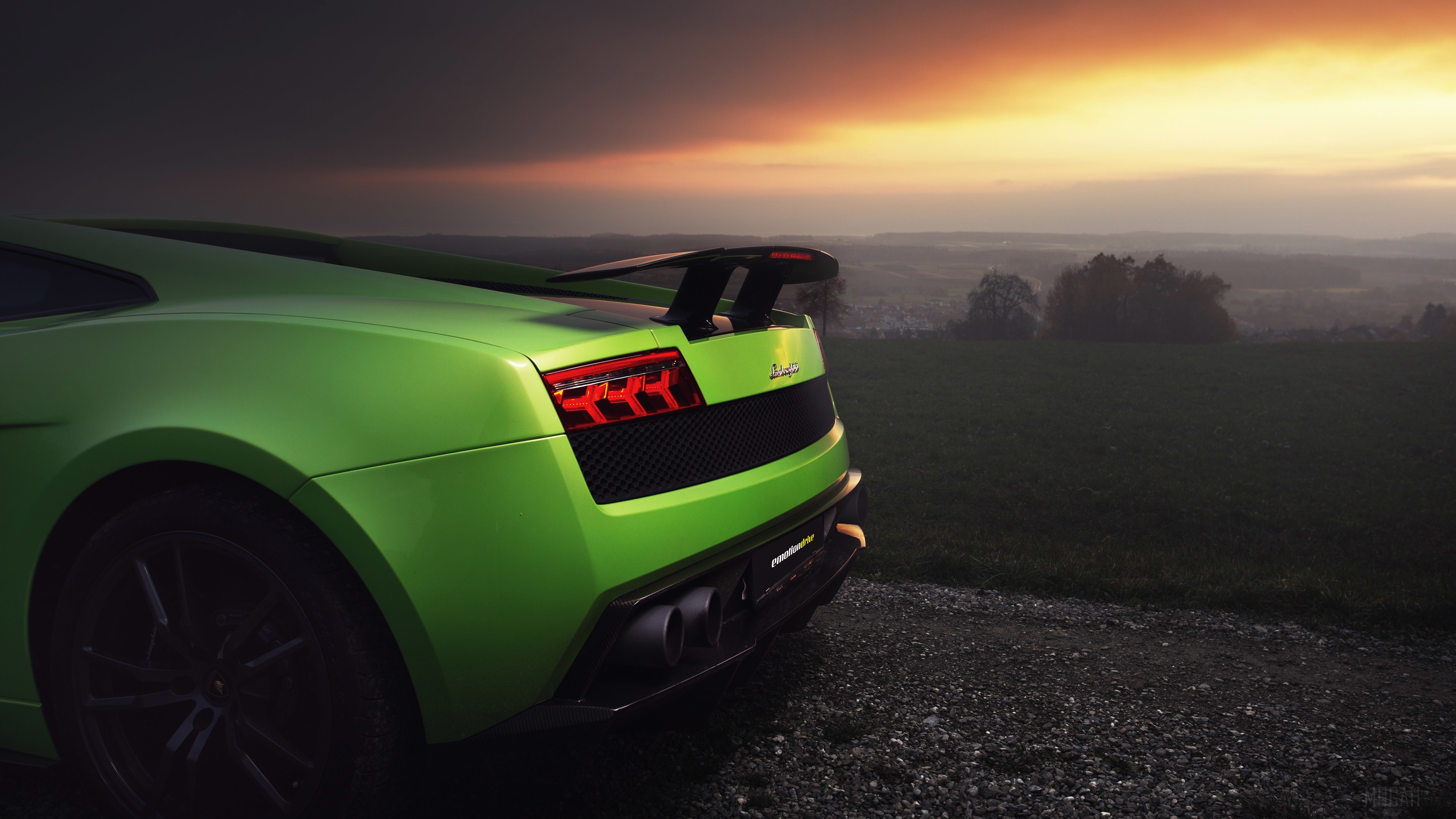 Green Lamborghini Gallardo Superleggera 4K HD Wallpaper