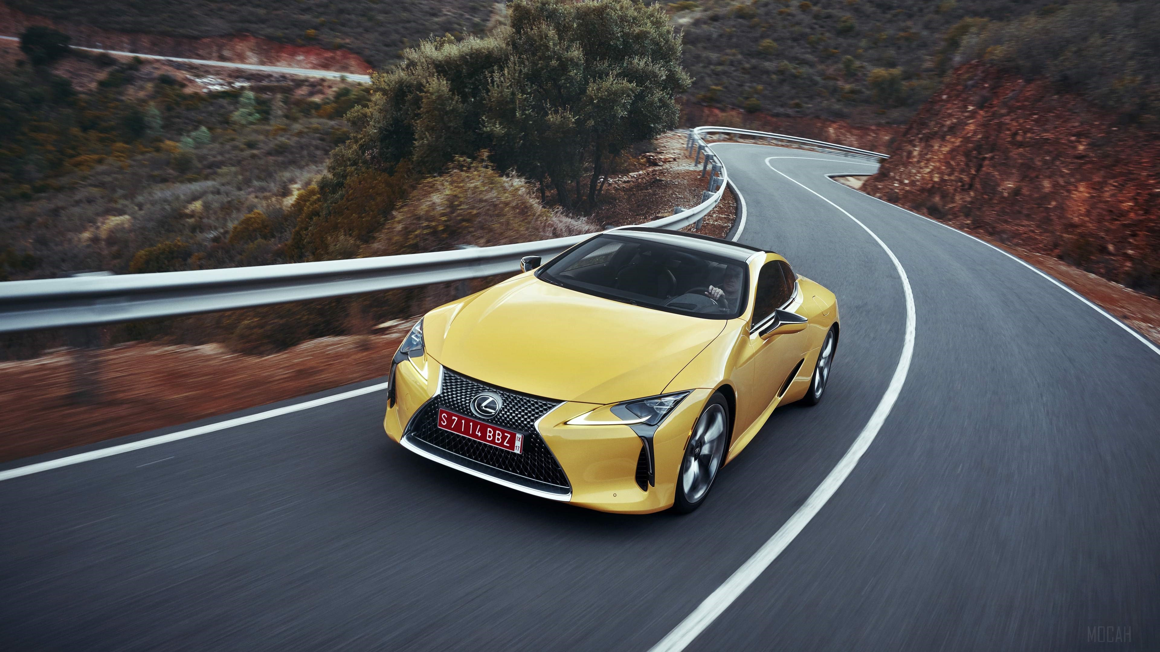Yellow 2018 Lexus LC 500 4K HD Wallpaper