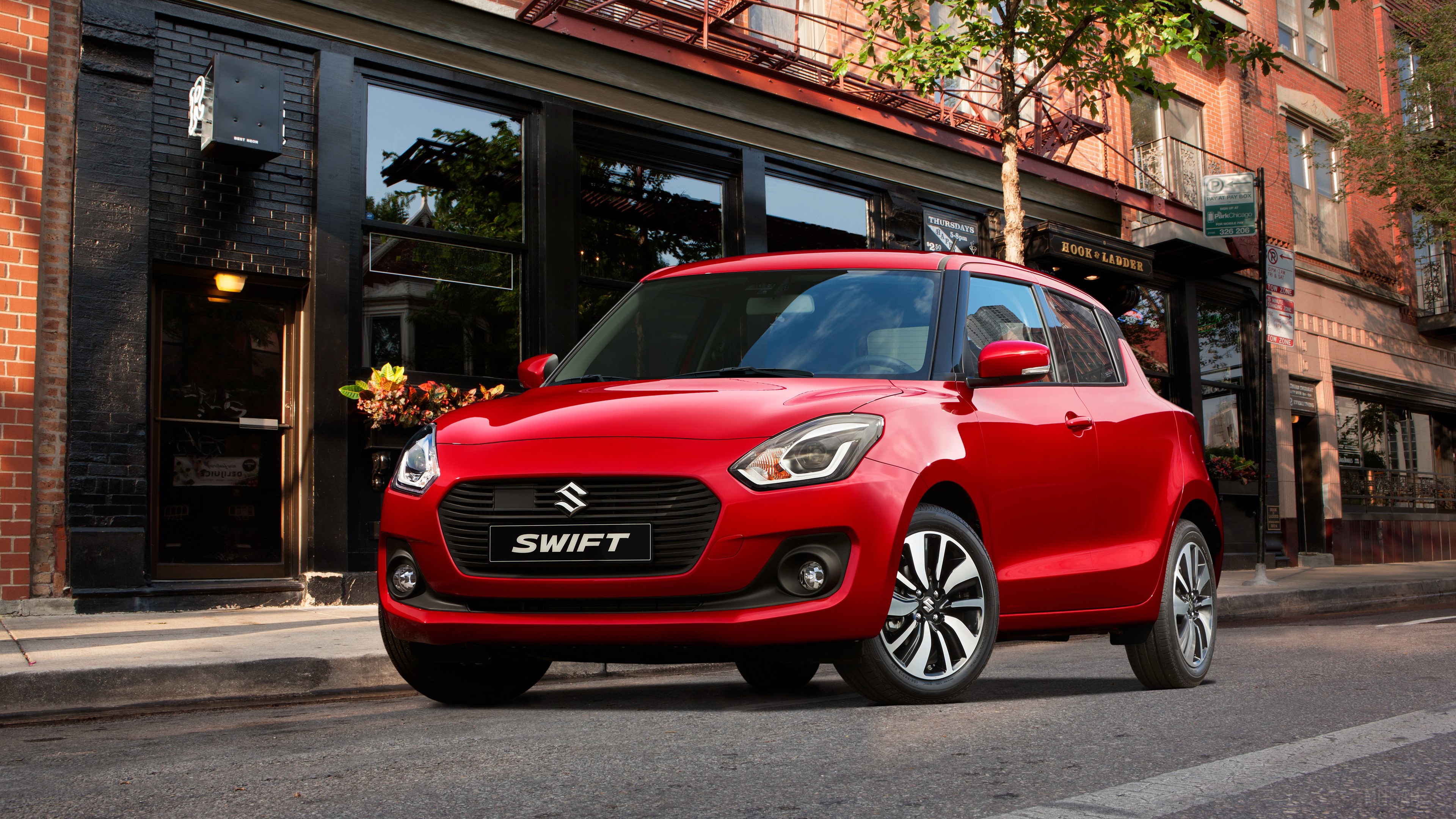 Red Suzuki Swift 4K HD Wallpaper