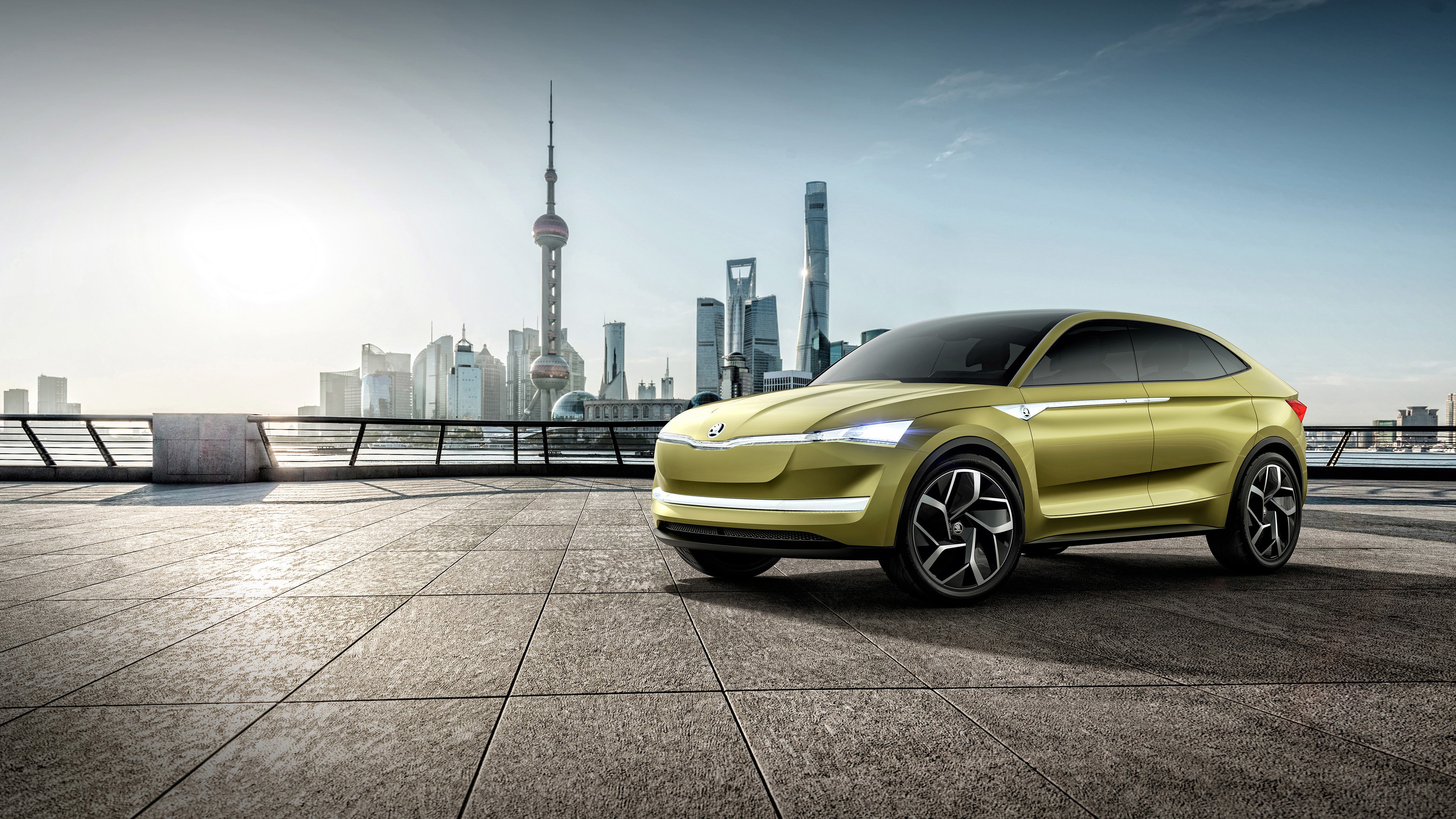 Skoda Vision E Concept 2017 HD Wallpaper