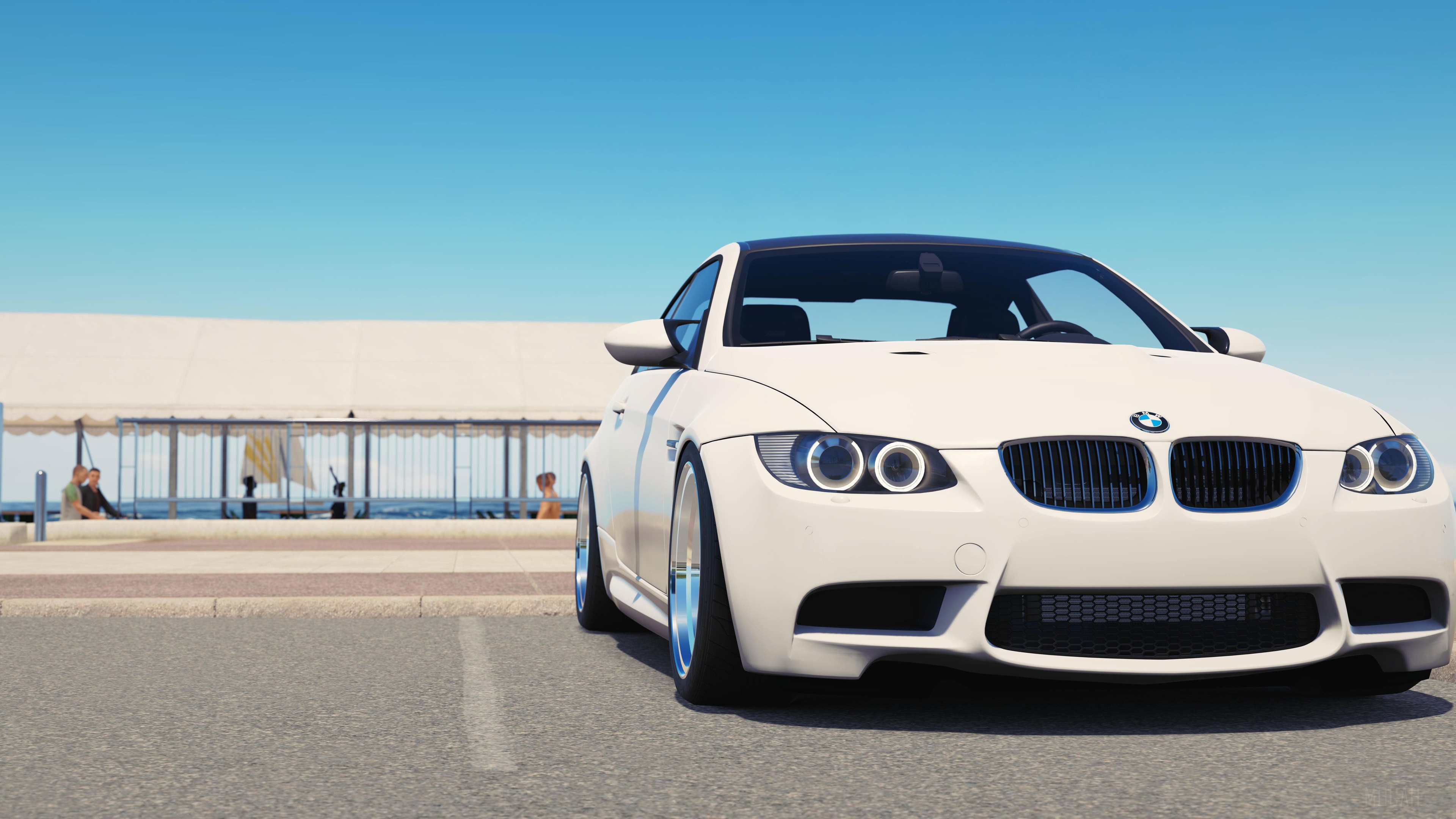 White BMW M3 E92 4K HD Wallpaper