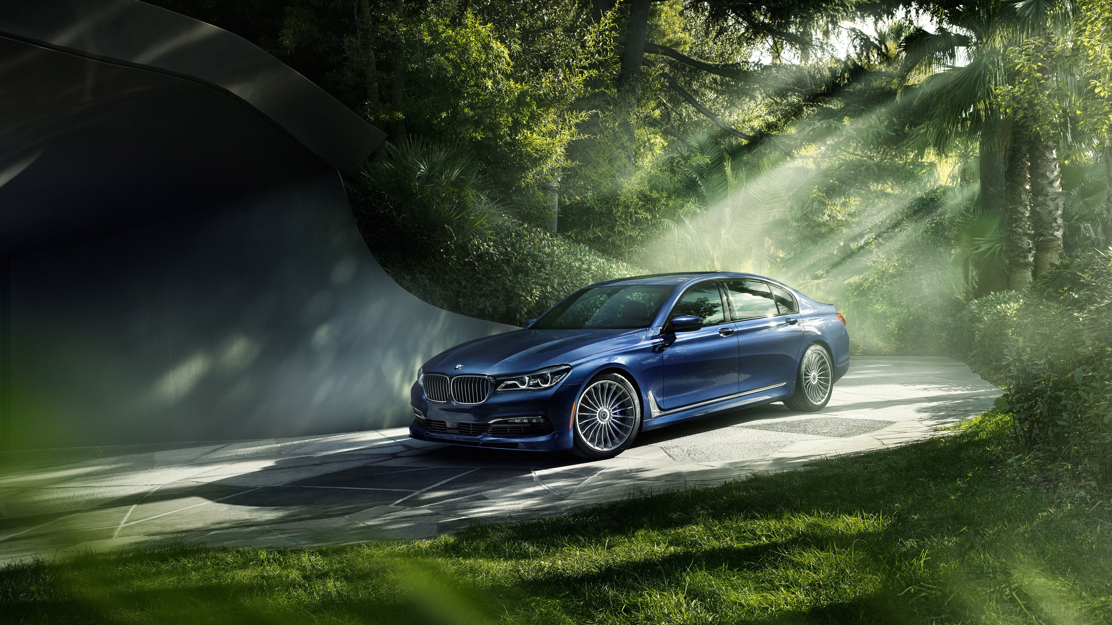 Blue BMW Alpina 7 Series 4K HD Wallpaper