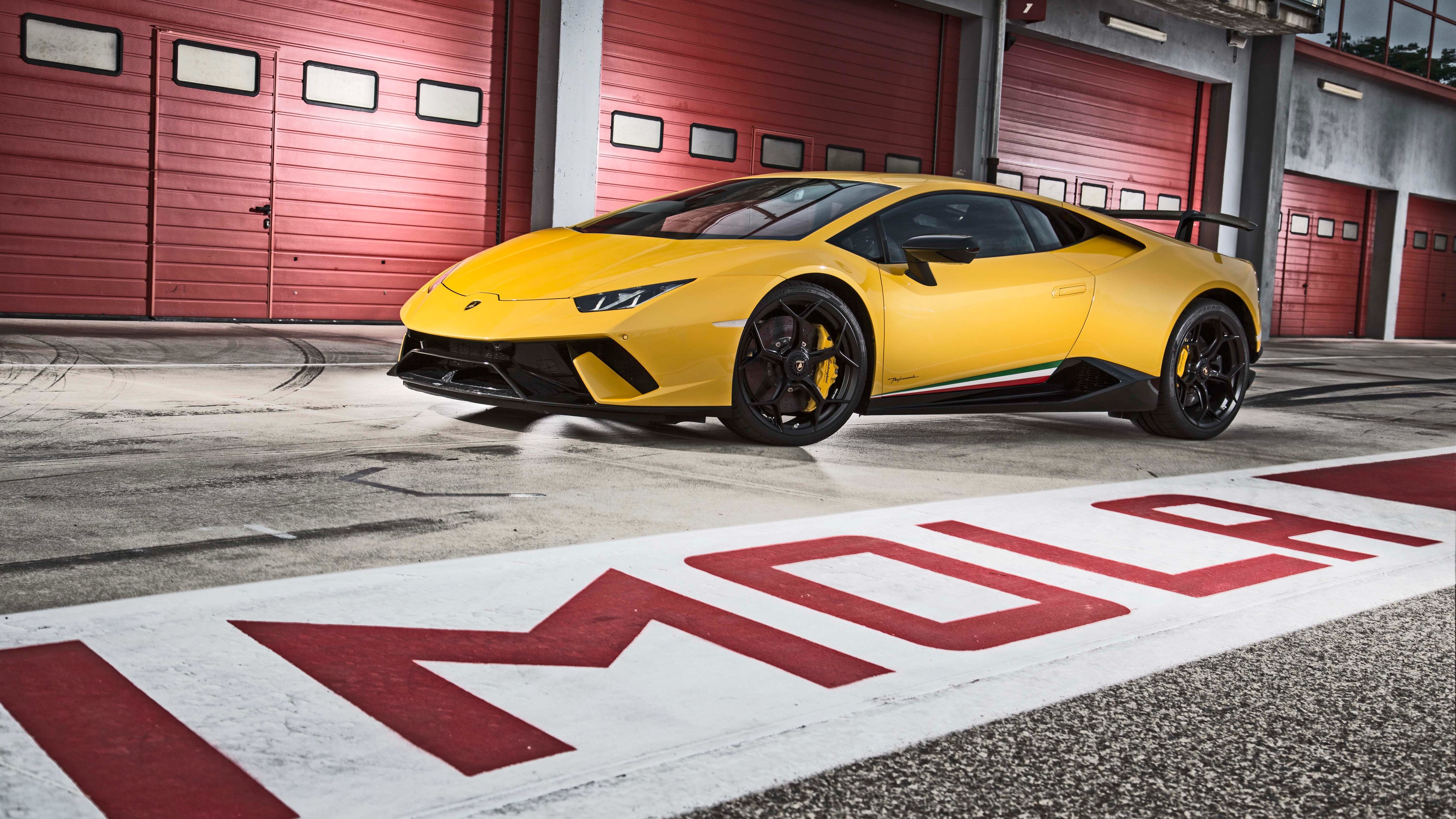 Yellow Lamborghini Huracan Performante 4K HD Wallpaper