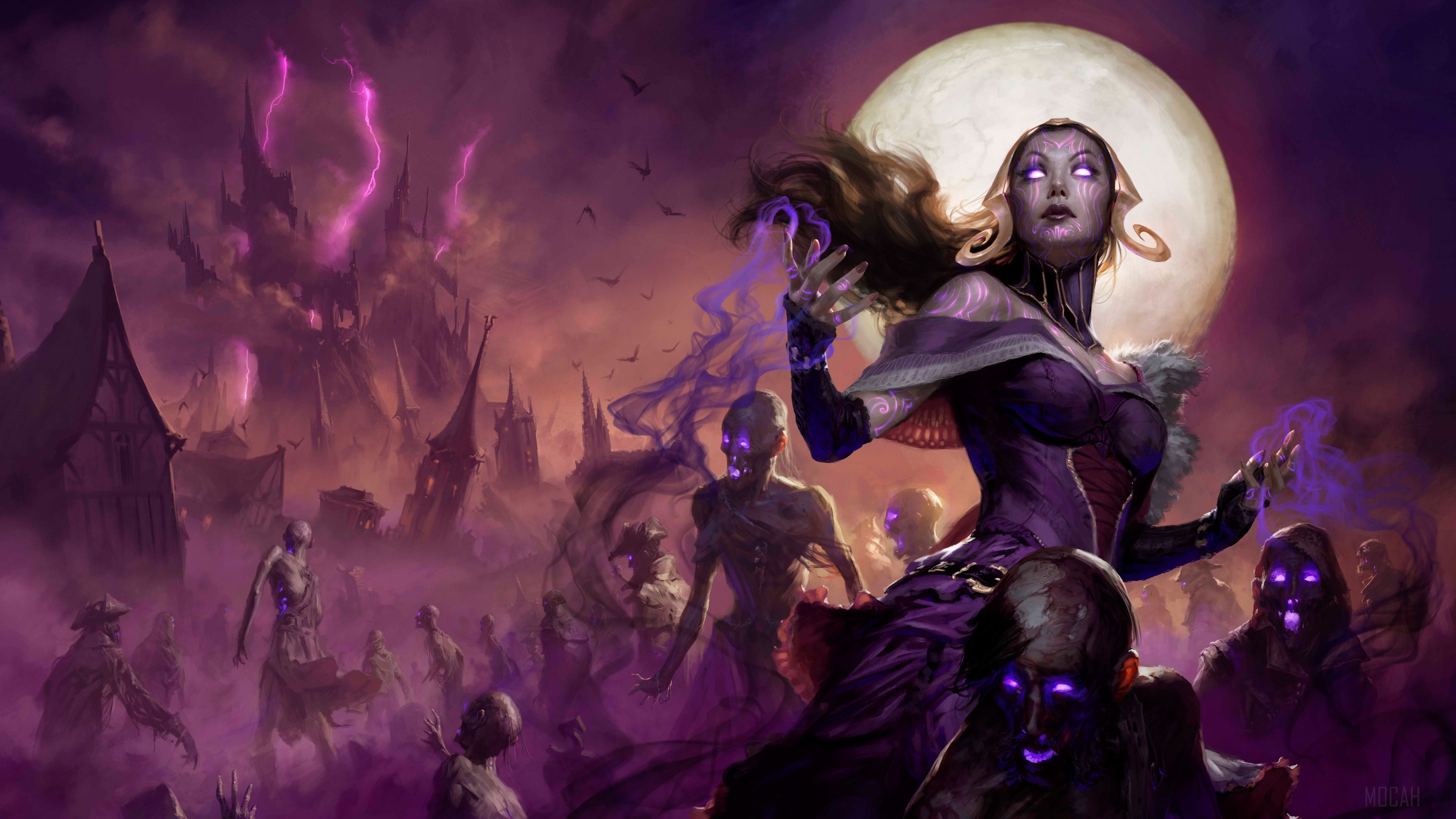 Liliana, Heretical Healer from Magic The Gathering Arena 4K HD Wallpaper