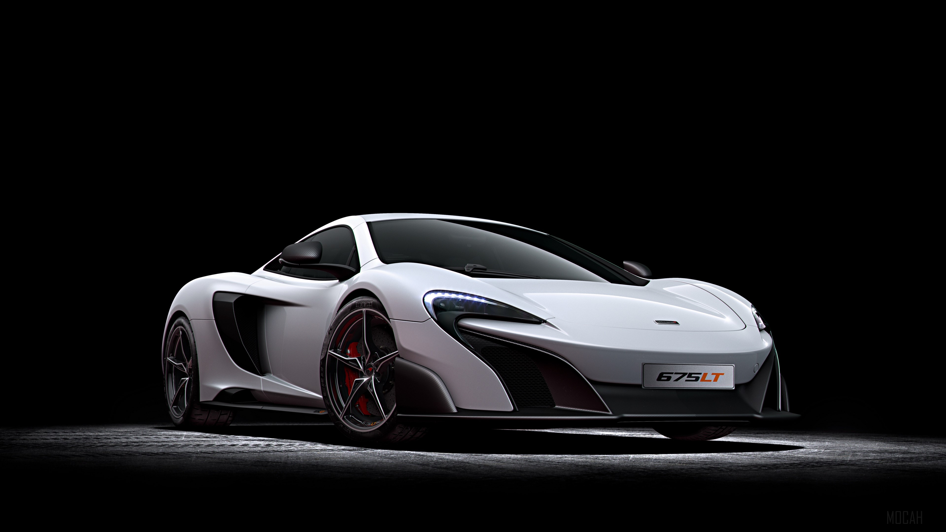 White McLaren 675LT 4K HD Wallpaper