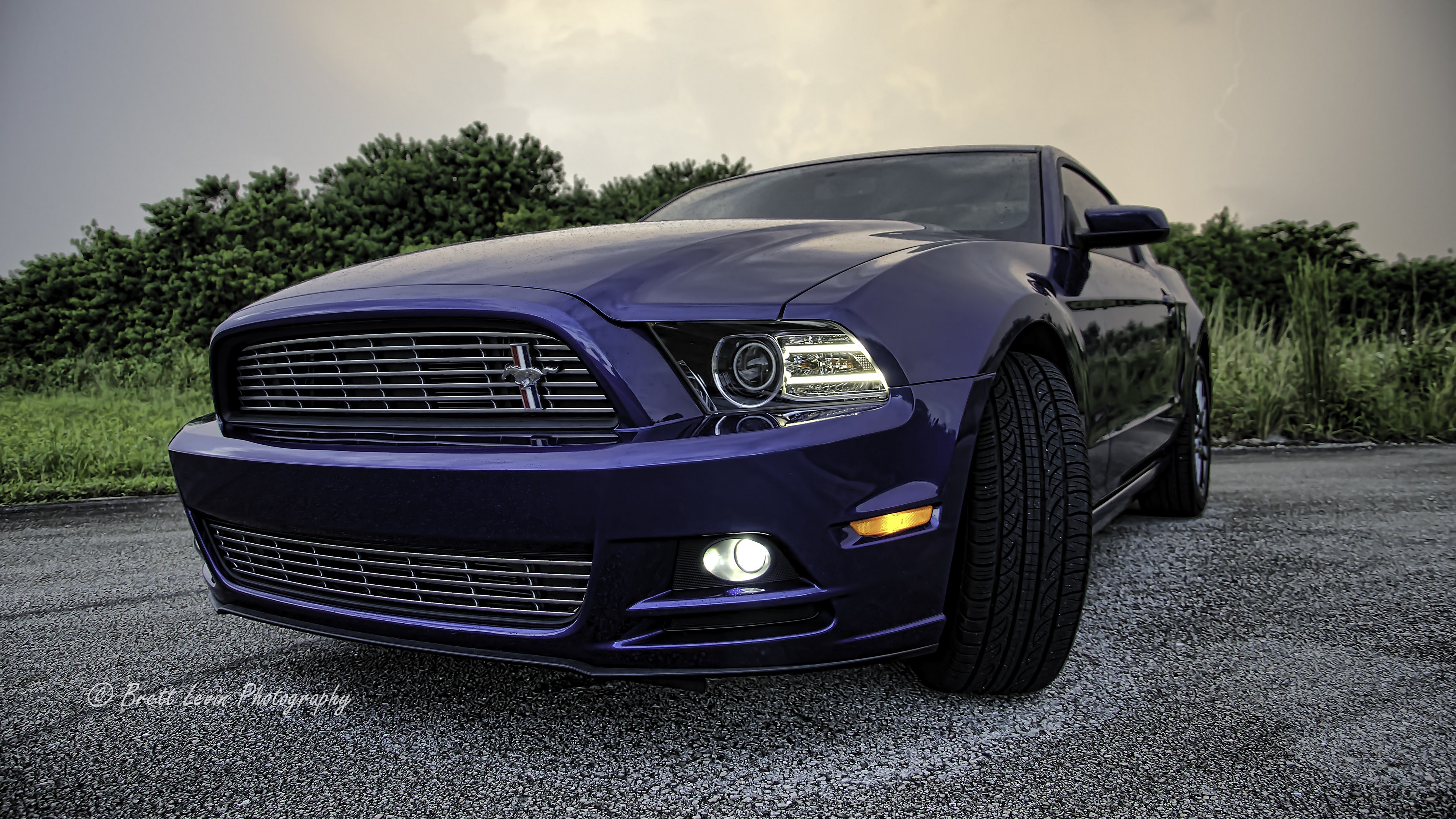 Blue Ford Mustang V6 Sports Car HD Wallpaper