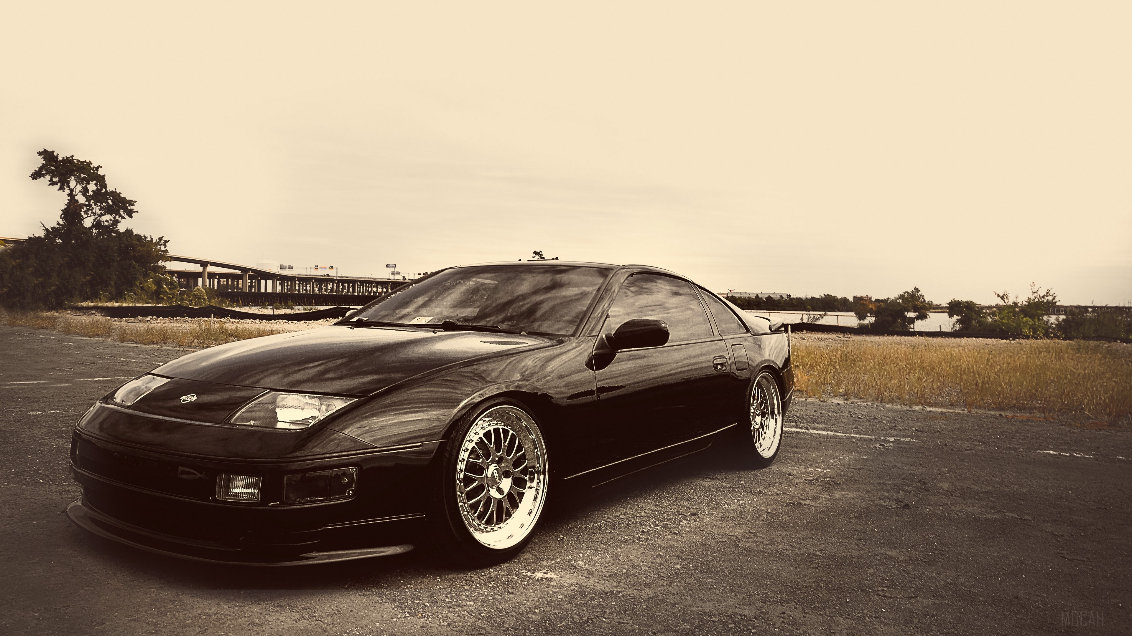 Black Nissan 300ZX 4K HD Wallpaper