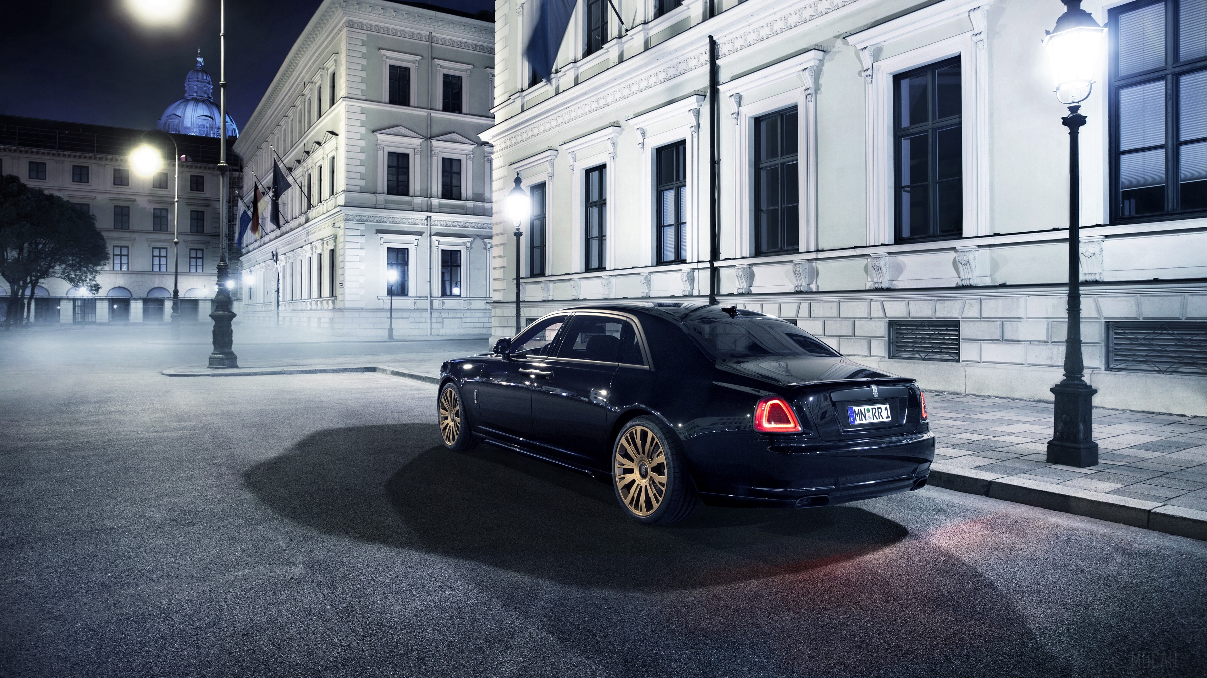 Rolls-Royce Ghost 2015 rear view 4K HD Wallpaper