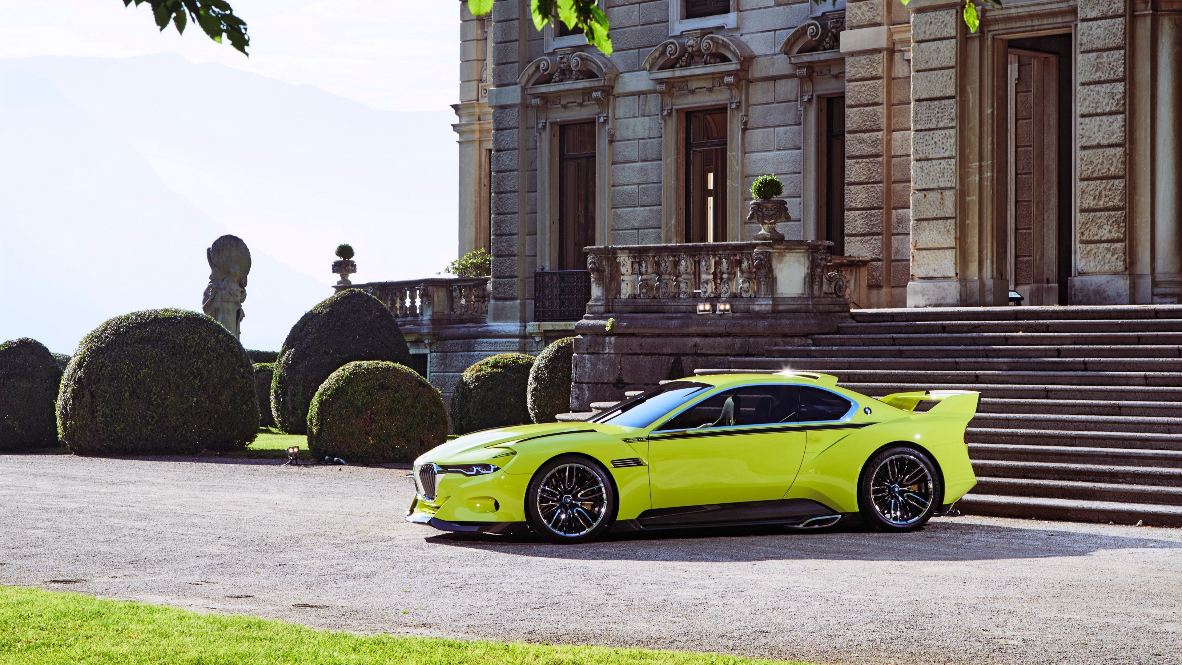 BMW 3.0 CSL Hommage concept car in light green 4K HD Wallpaper