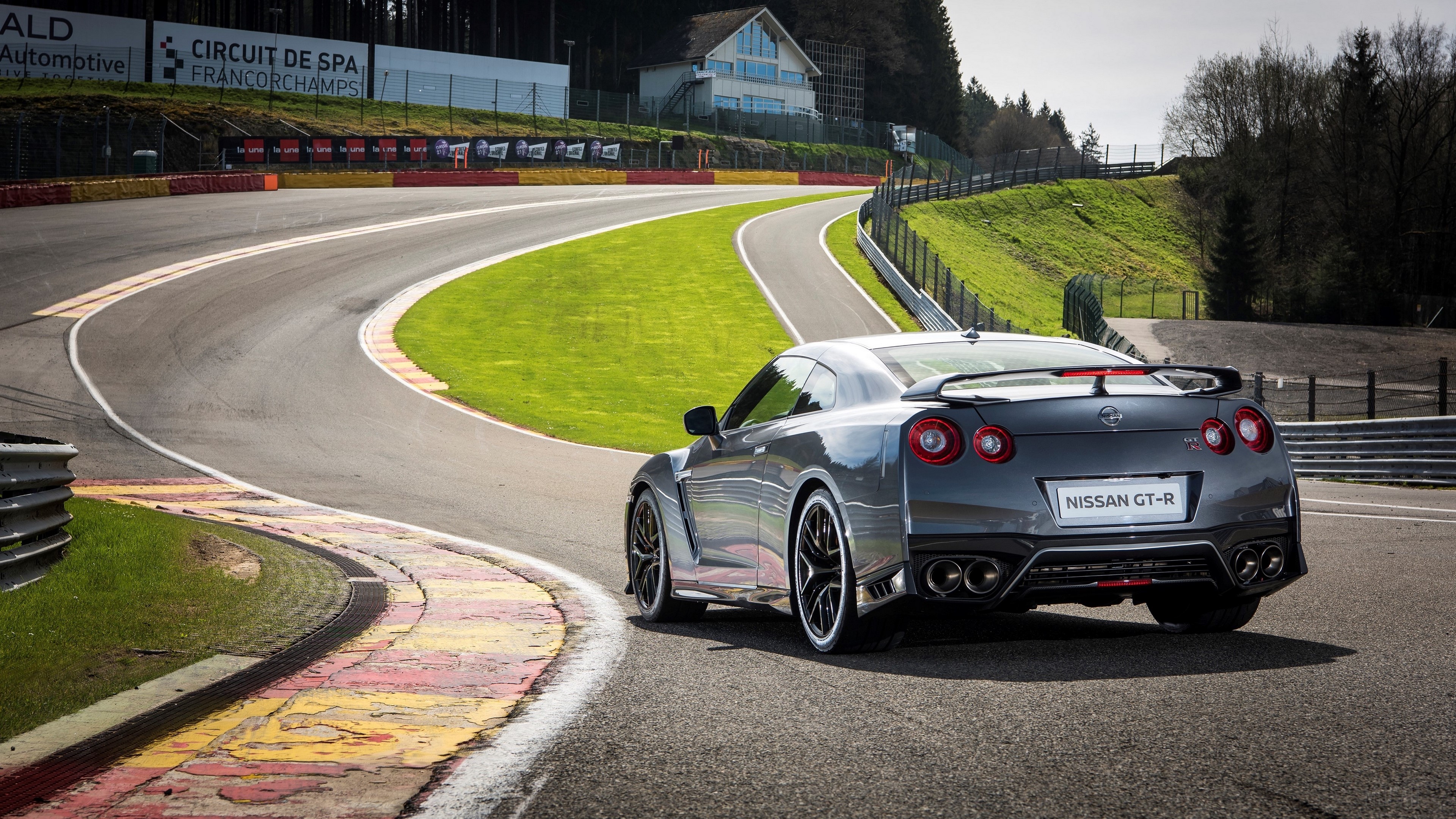 Nissan GT-R on Circuit de Spa-Francorchamps 4K HD Wallpaper