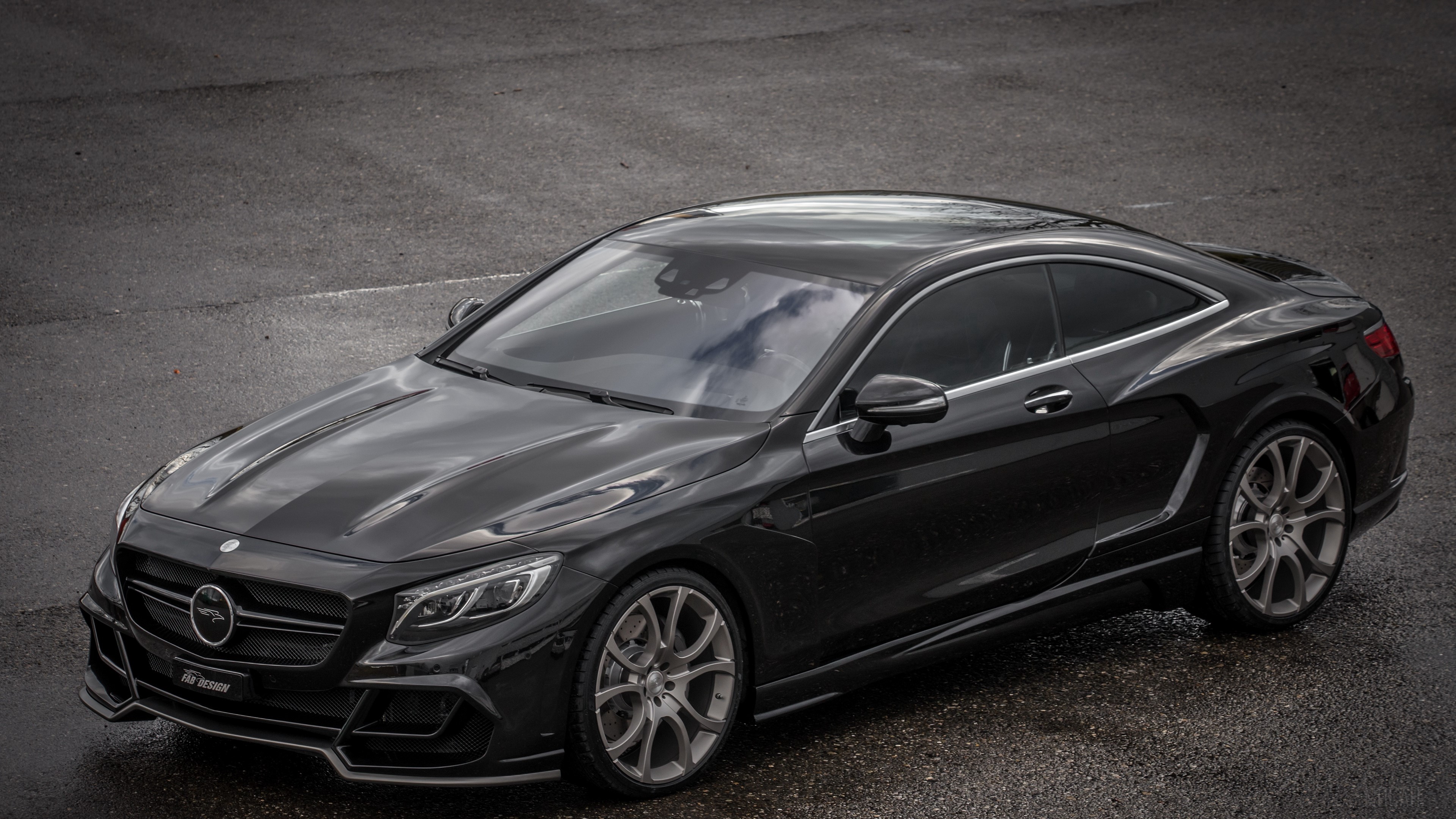 Black Mercedes-Benz S-Class Coupe C217 4K HD Wallpaper