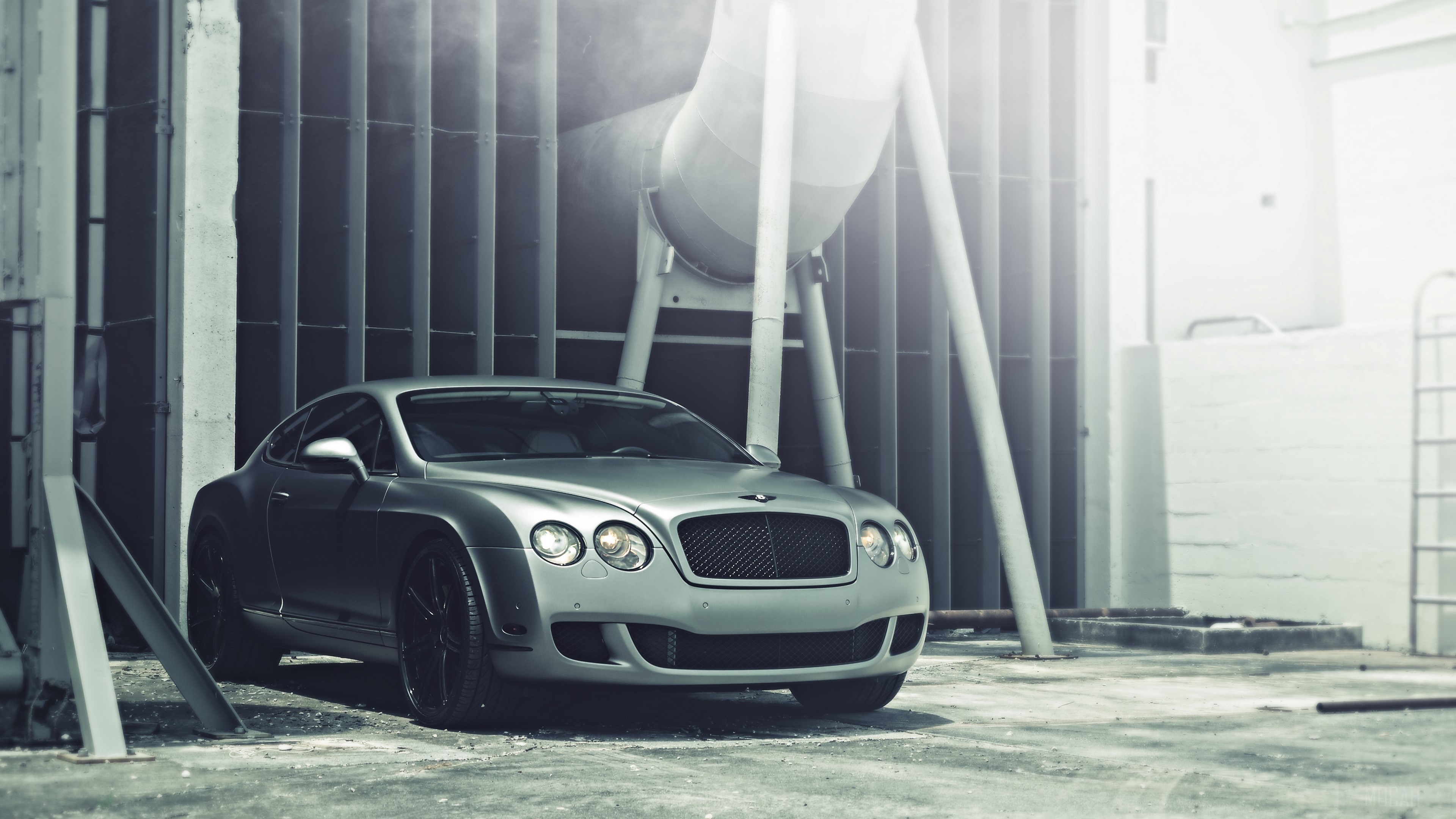 Matte Bentley Continental with Vellano Wheels 4K HD Wallpaper