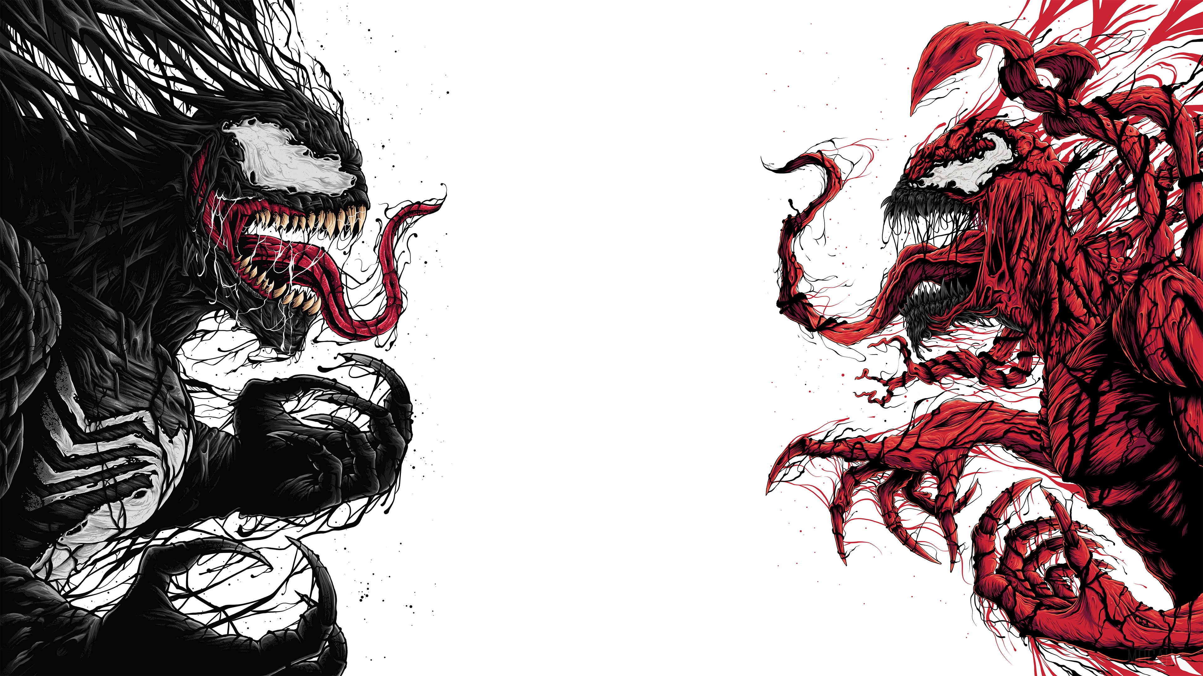 Venom And Carnage Artwork HD Wallpaper
