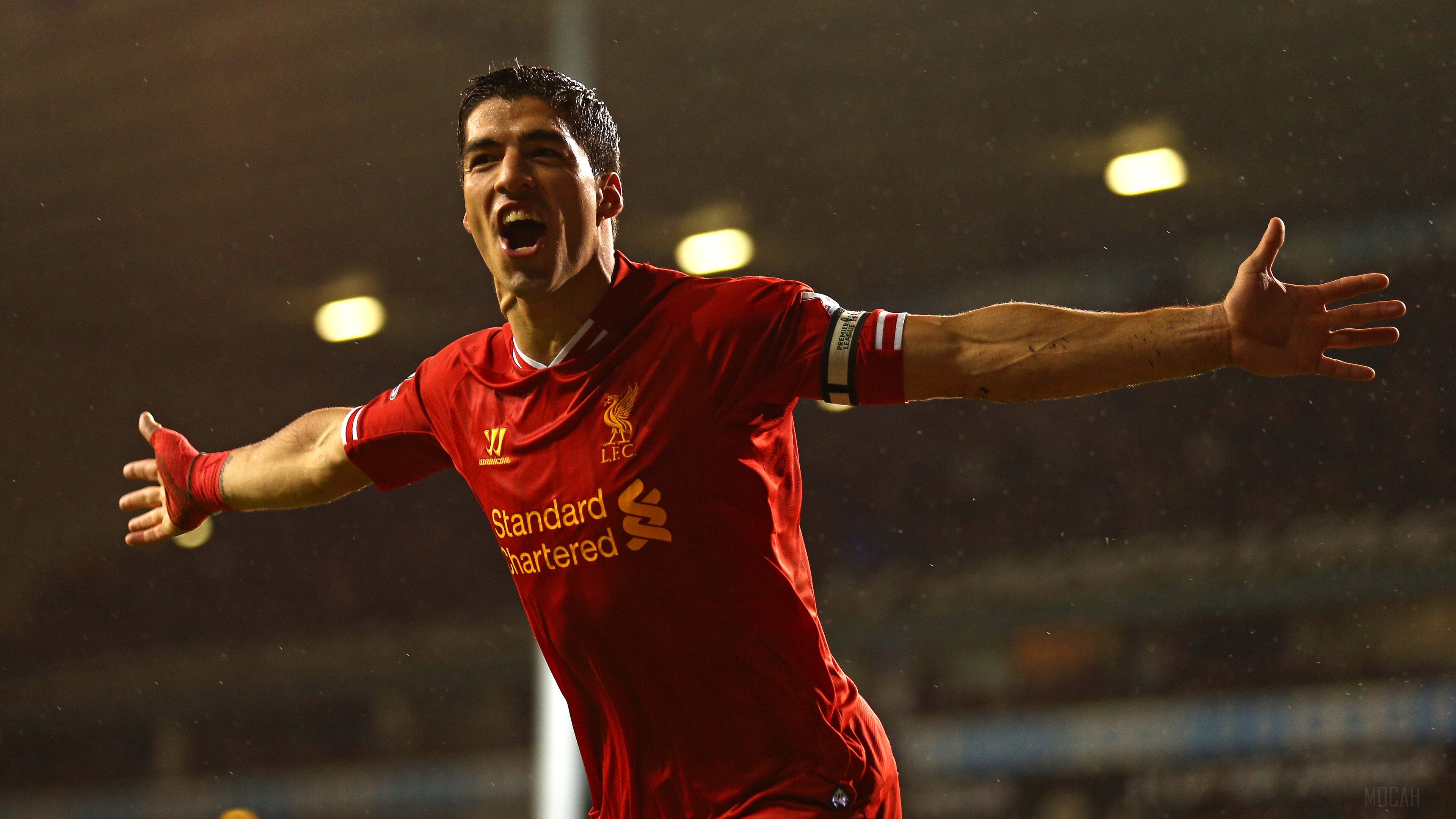 Luis Suarez celebrating a goal HD Wallpaper