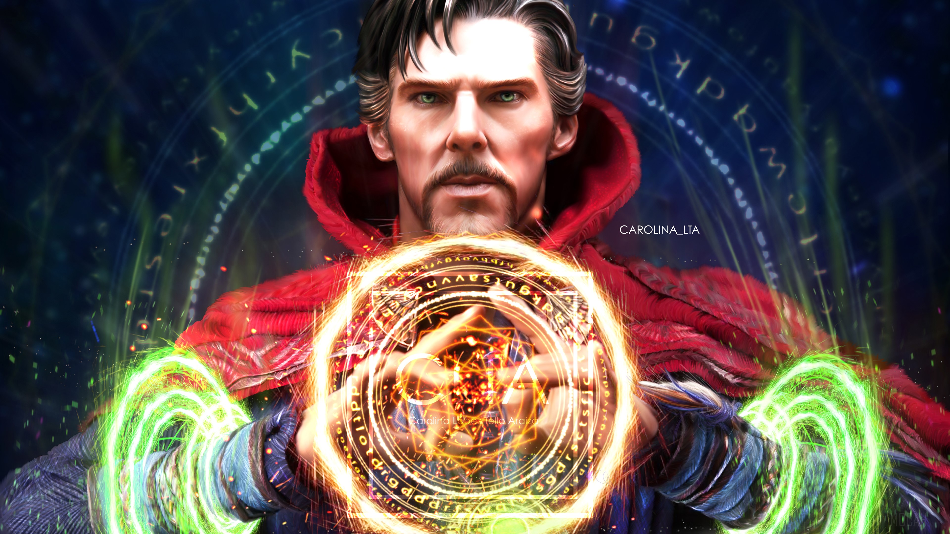 Doctor Strange casting a spell 4K HD Wallpaper